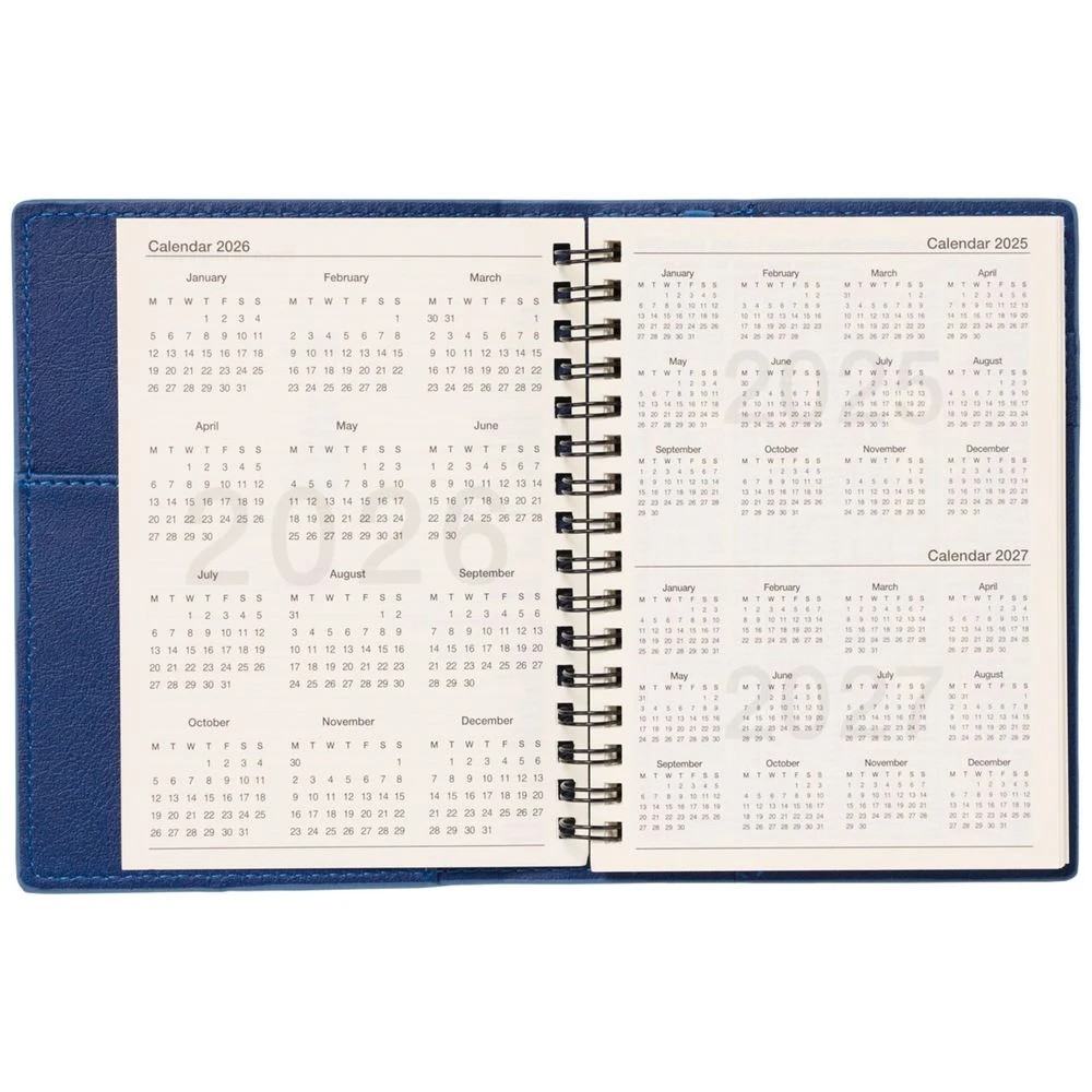 2 J.Burrows A6 Week to View 2026 2Tone Diary Spiral Navy, 2 of 7