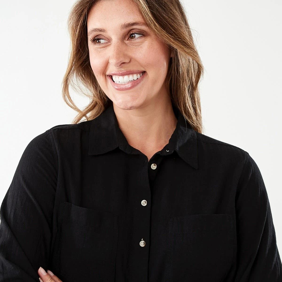 4 Long Sleeve Casual Shirt Black, 4 of 8