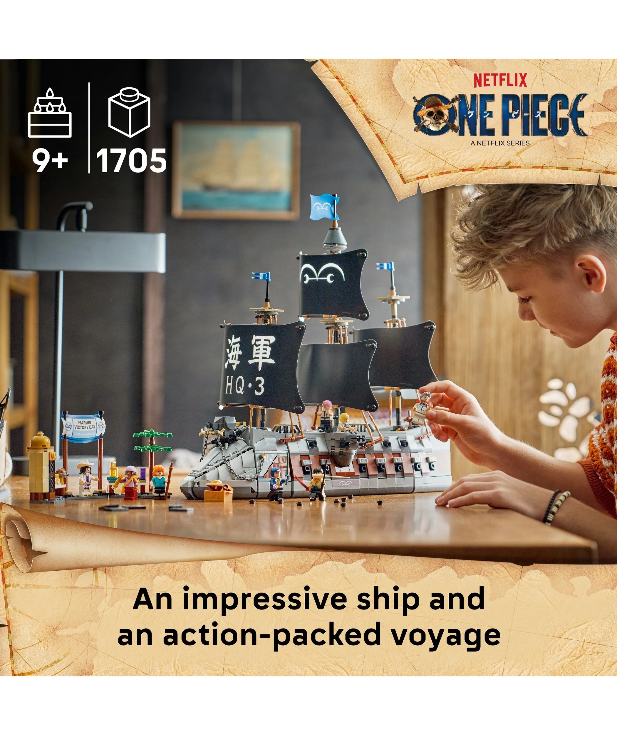 3 LEGO ONE PIECE Garp's Marine Battleship 75646, 3 of 10