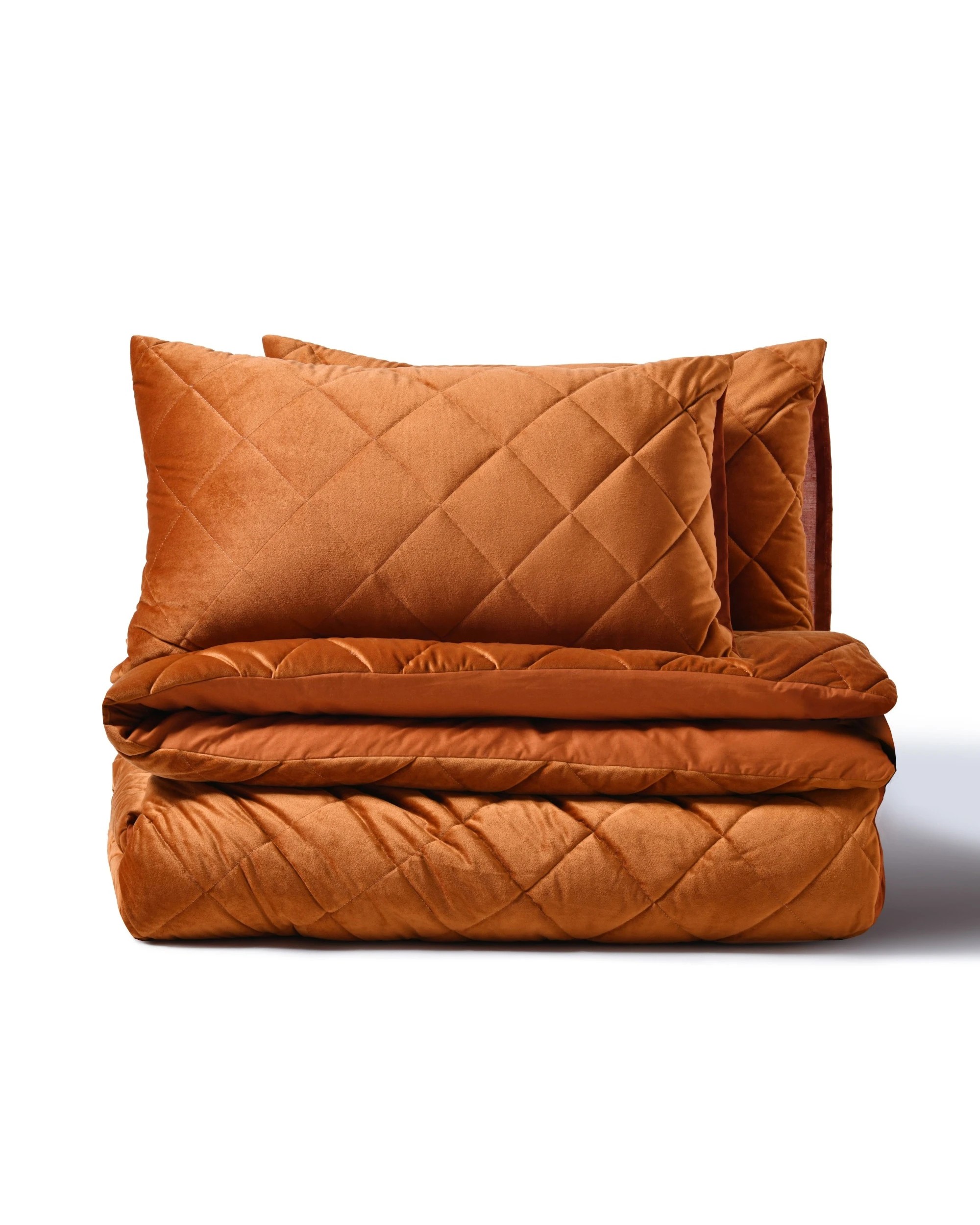 7 Dreamaker Haven Quilted Quilt Cover Set - Queen Bed - Rust, 7 of 9