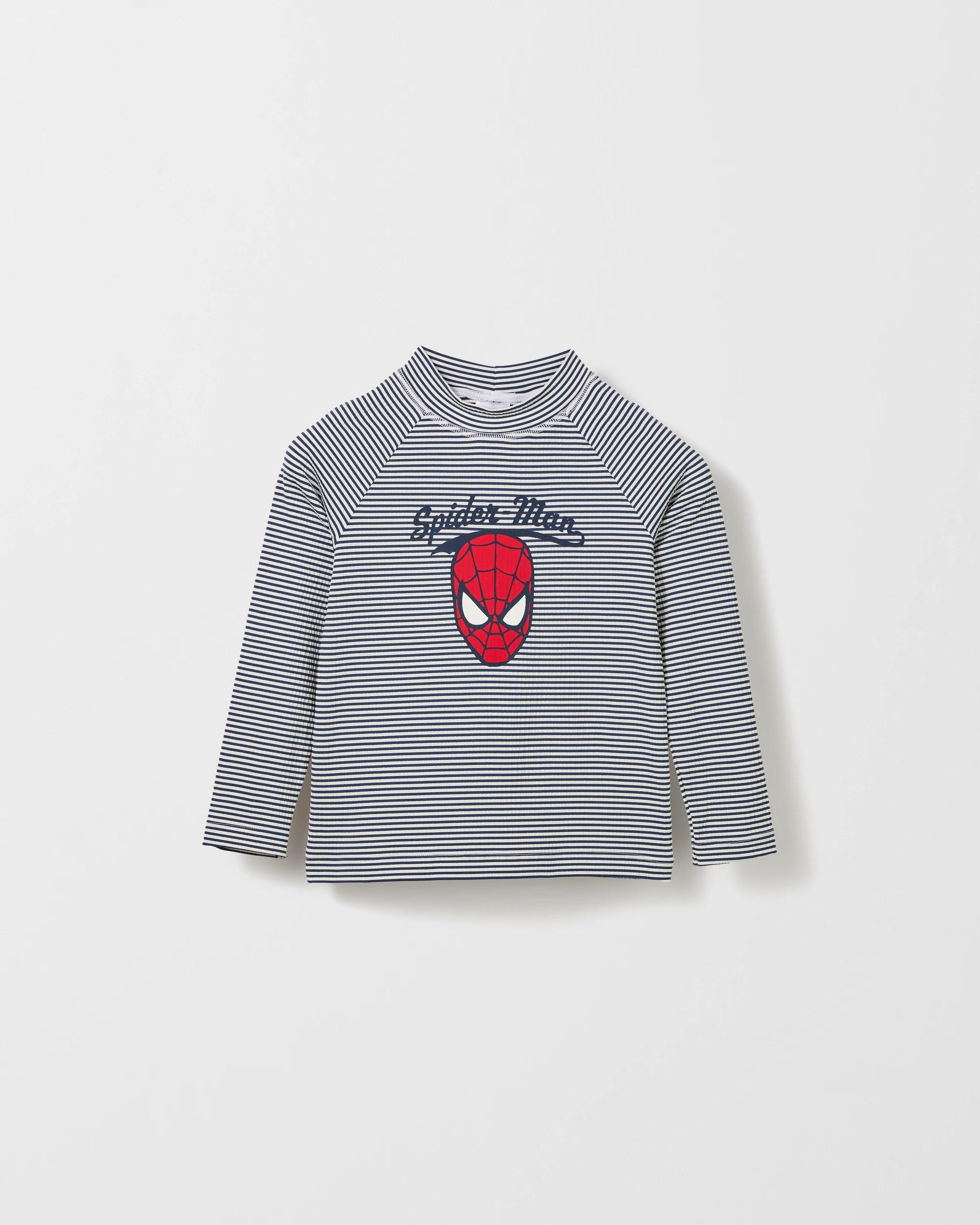 1 Disney Marvel Spider-Man Long Sleeve Swim Rash Vest NAVY, 1 of 1