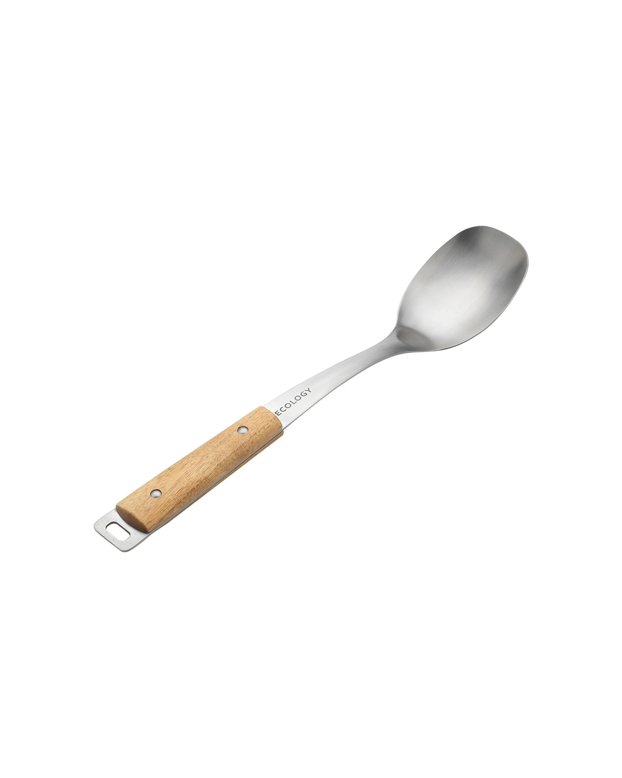 3 Ecology 3pc Acacia Barbecue Tongs Spoon Ladle Tools Set Utensils Set - Natural, 3 of 3