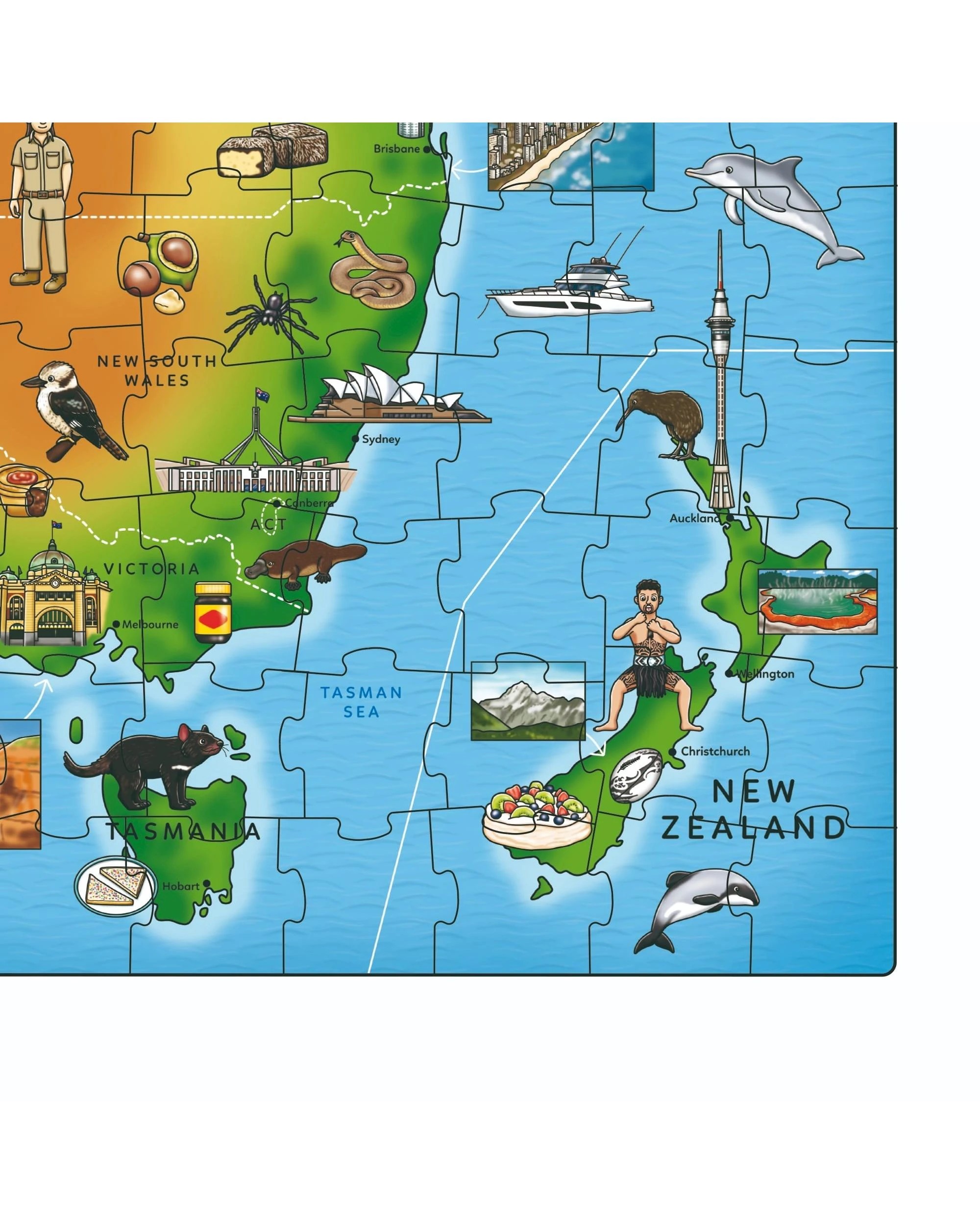 5 Orchard Toys Map of Australia and New Zealand 150 Piece Jigsaw Puzzle, 5 of 7