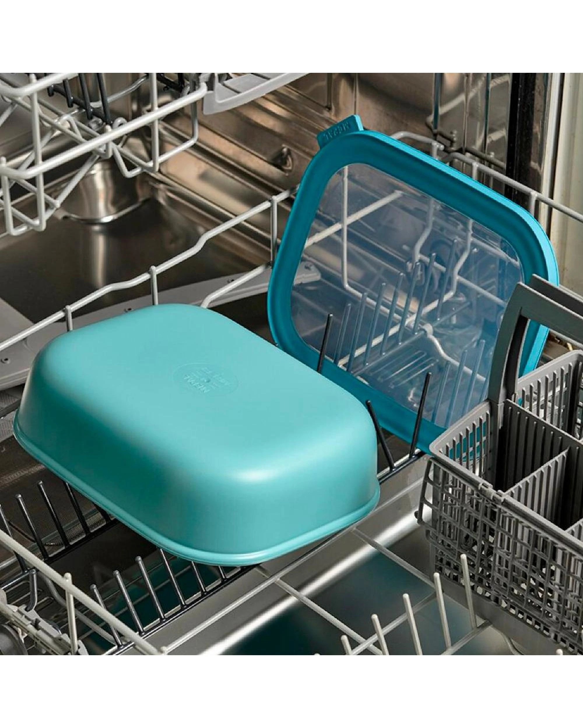 6 Mepal Cirqula Rectangular Multi Bowl Small 3 Piece Set Storage, 6 of 7