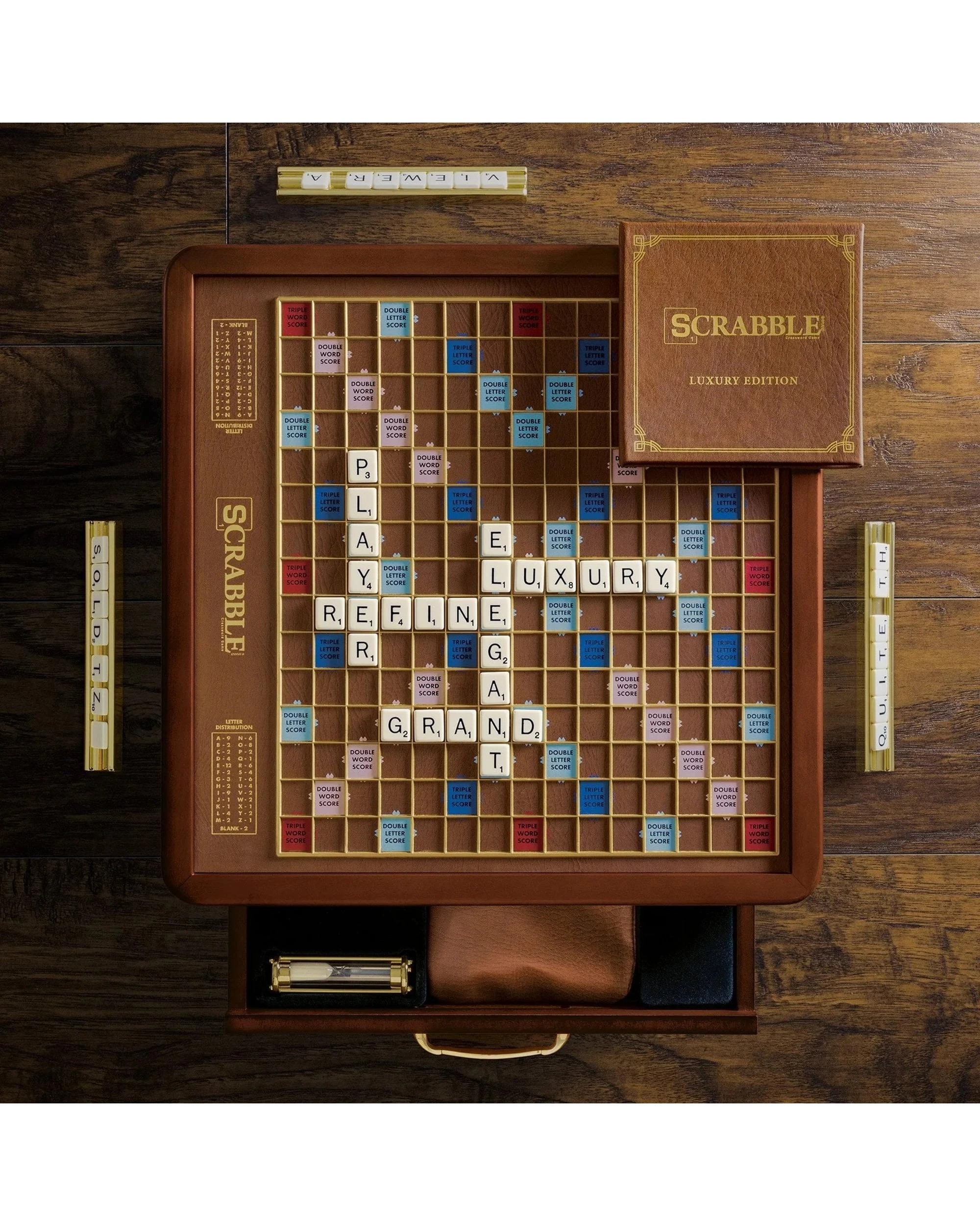 5 Scrabble Luxury Edition Board Game, 5 of 6