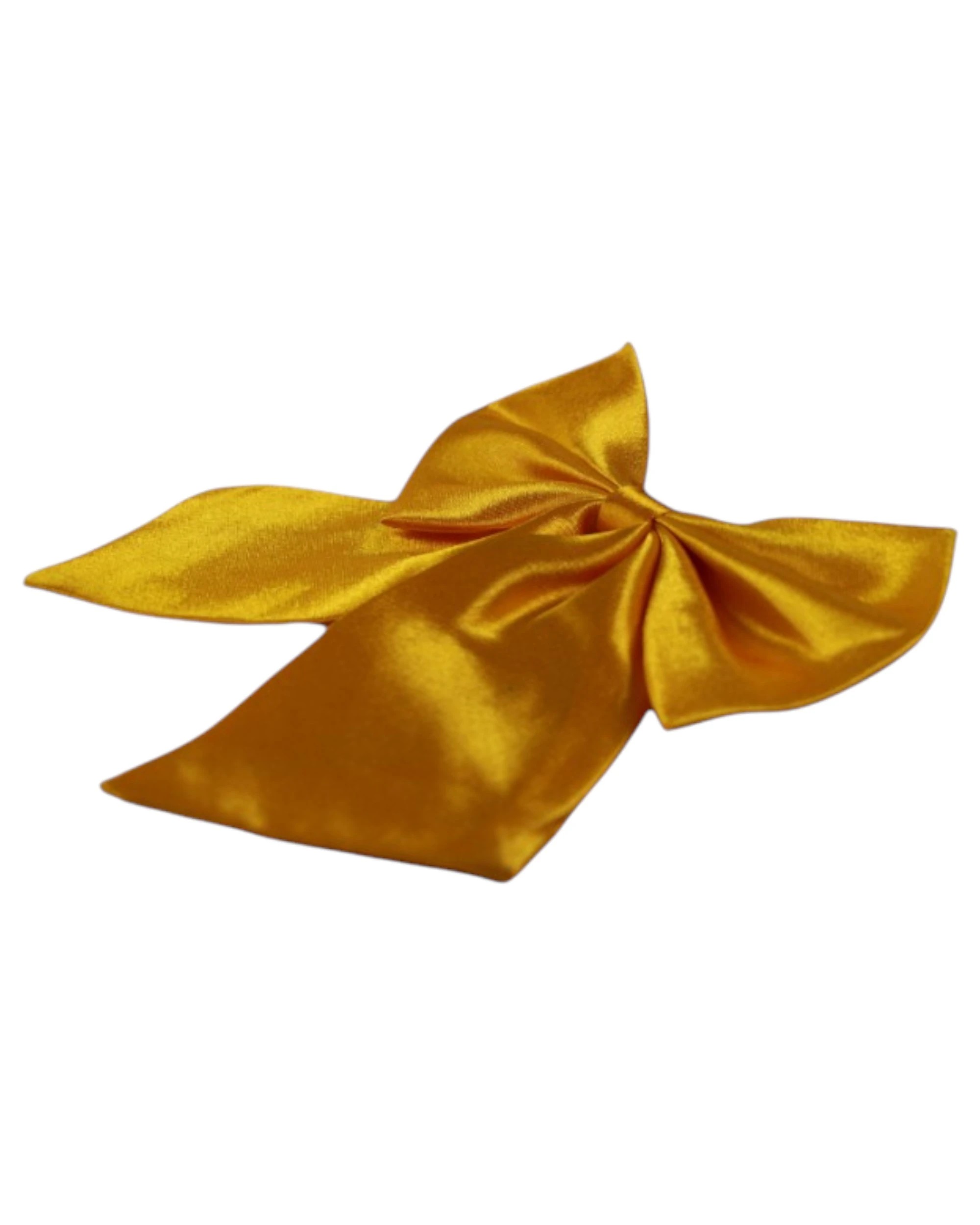 4 Zasel Womens Plain Shirt Collar Bow Tie - Yellow, 4 of 4