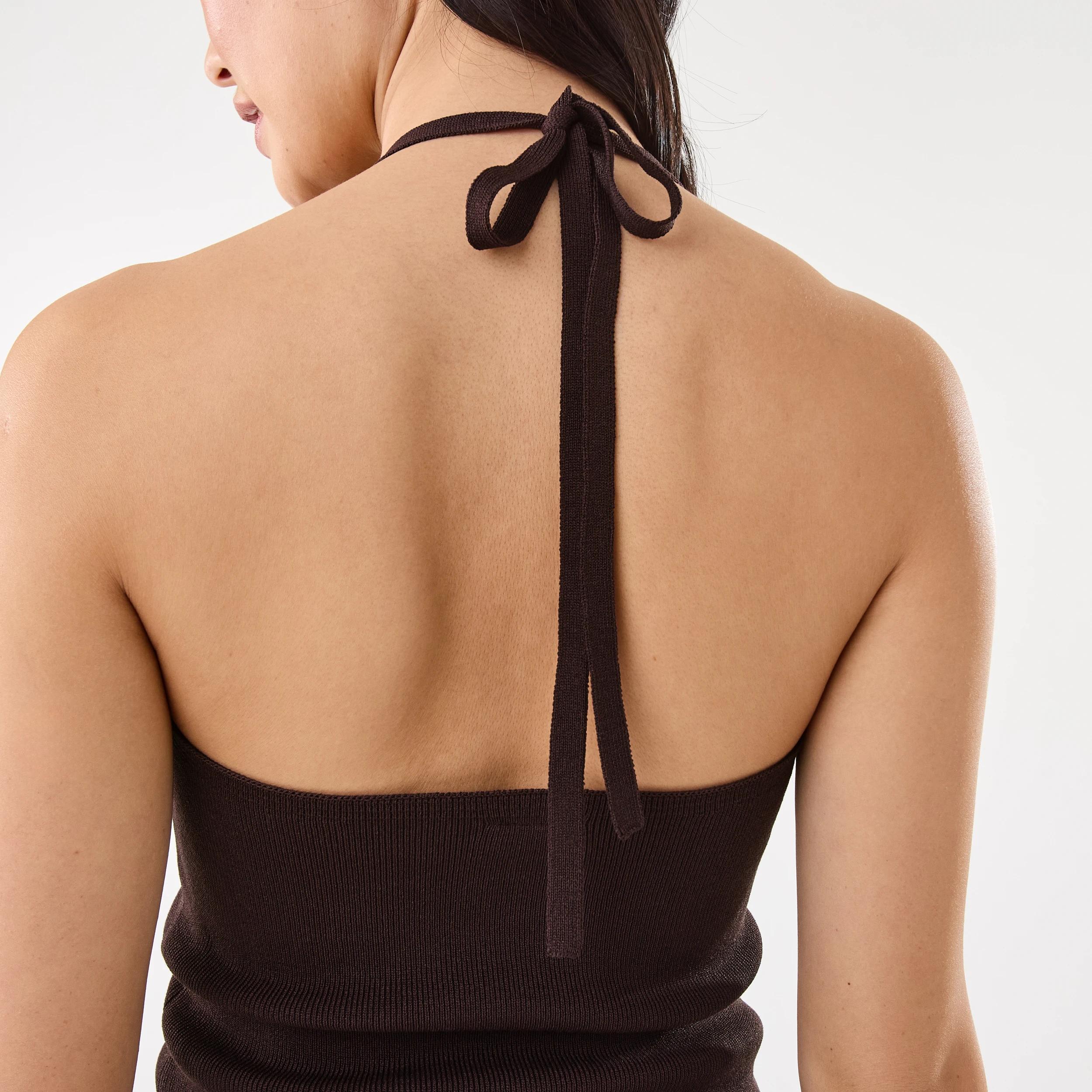 4 Sleeveless Button Detail Top Choc Plum, 4 of 4