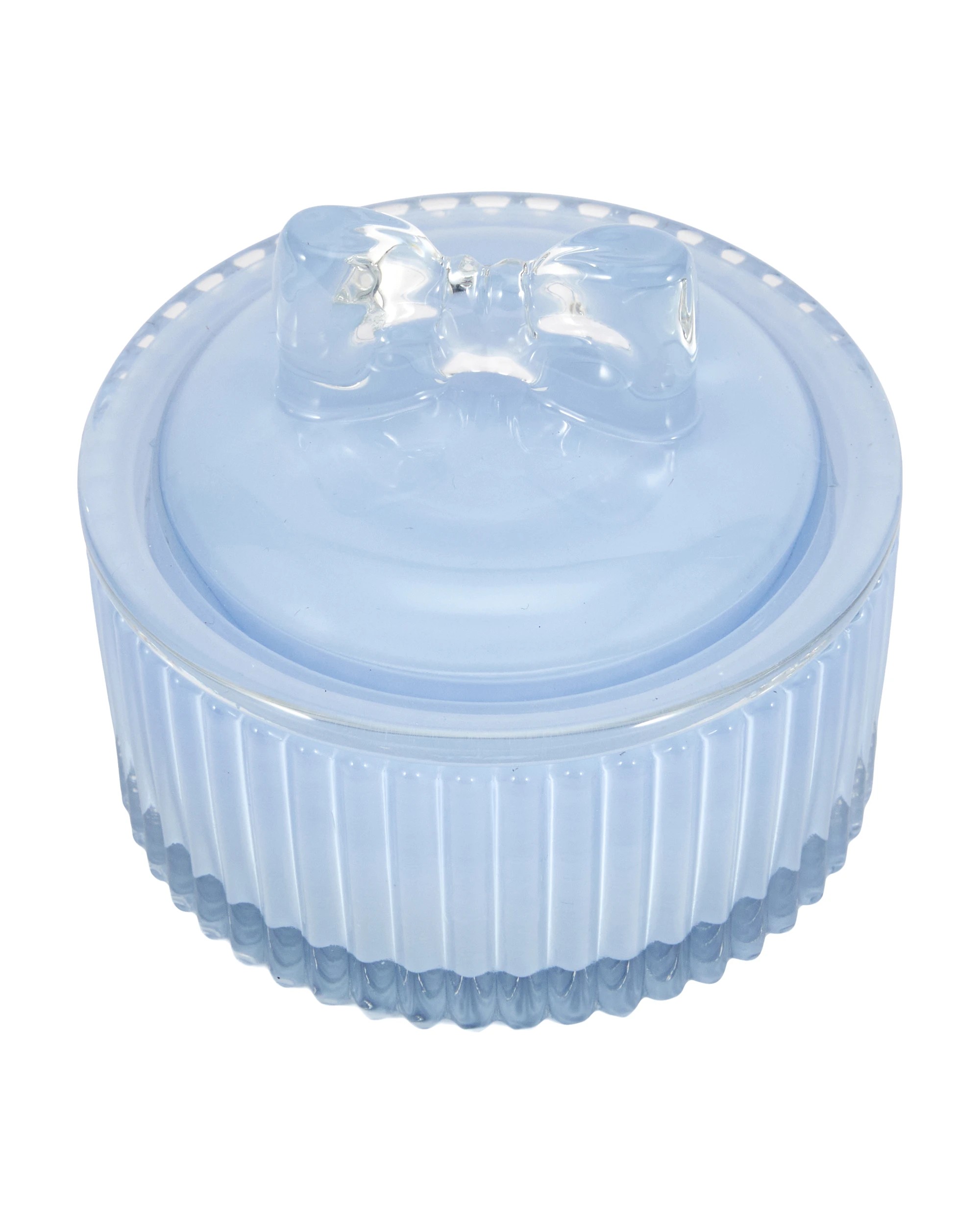 3 Blue Bow Lid Glass Candle, 3 of 6