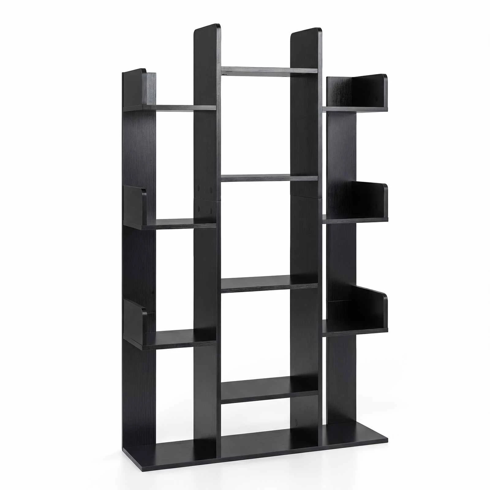 1 Costway Tree Bookshelf 140cm Bookcase w/13 Shelves Corner Book Storage Organizer Display Cube Shelf, 1 of 3