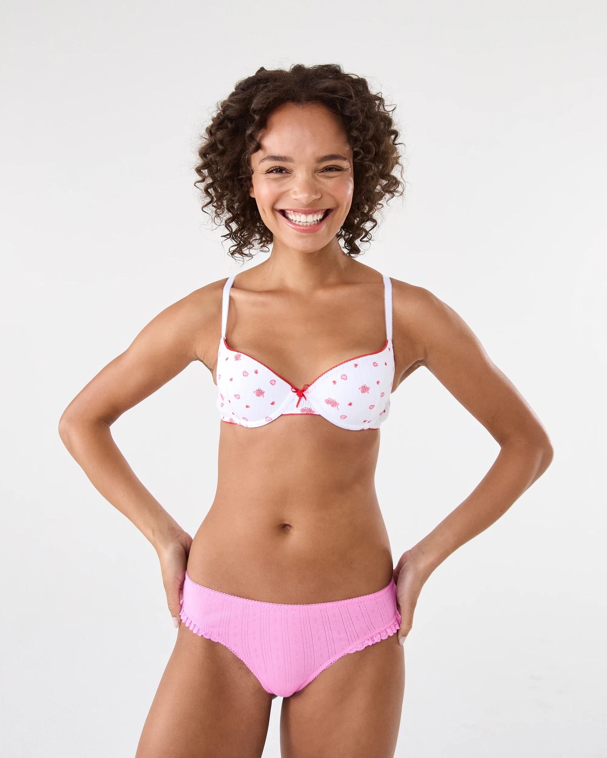 10 3 Pack Pointelle Ruffle G-String Briefs Heart Lock, 10 of 10