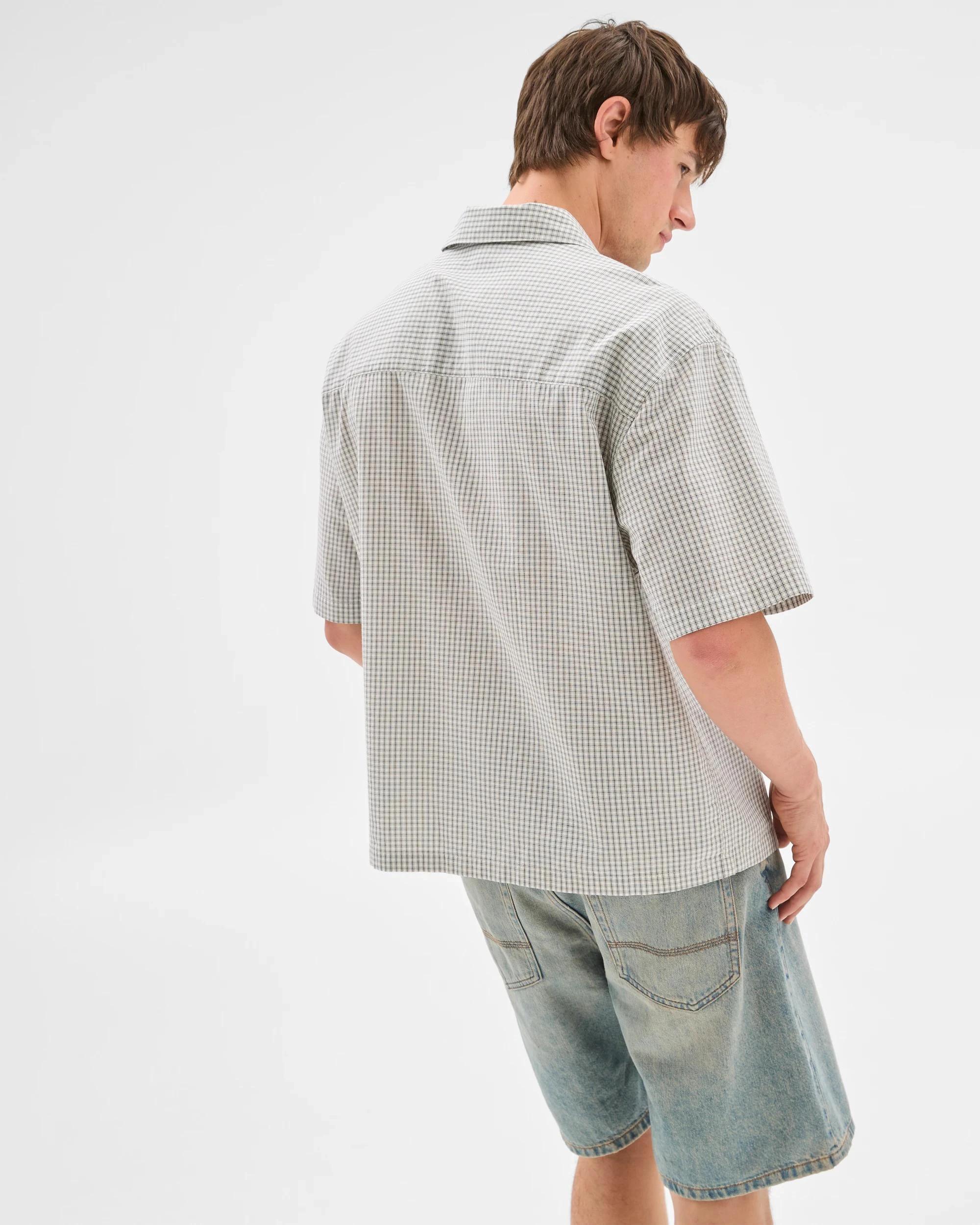 4 Commons Australian Cotton Rich Check Shirt BLACK, 4 of 5