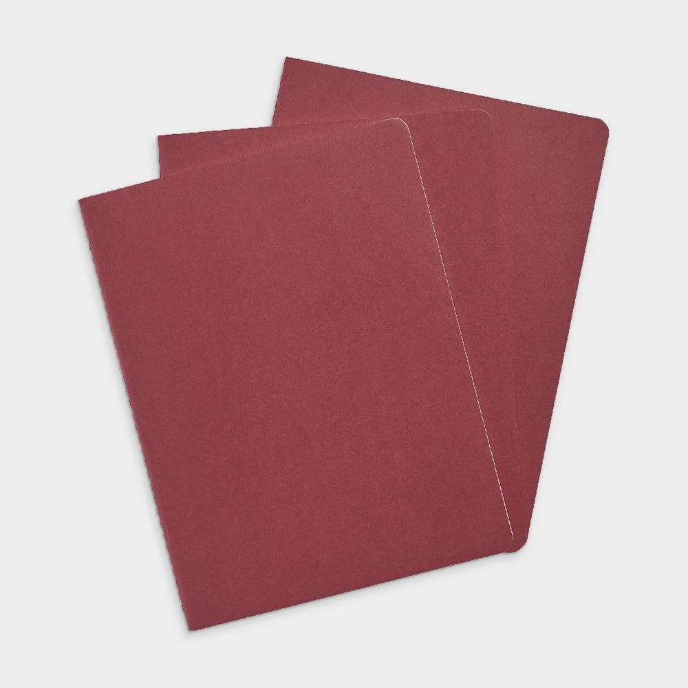 3 Moleskine Cahier Extra Large Notebook Ruled 3 Pack Red, 3 of 4