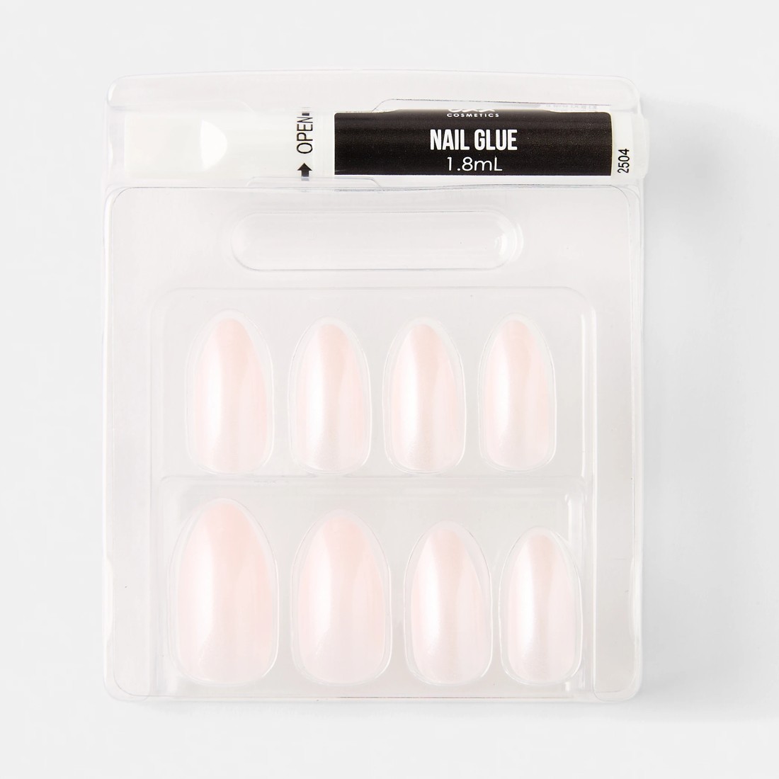 3 OXX Cosmetics 24 Pack Artificial Nails with Adhesive - Stiletto Shape, Light Pink Glaze, 3 of 5