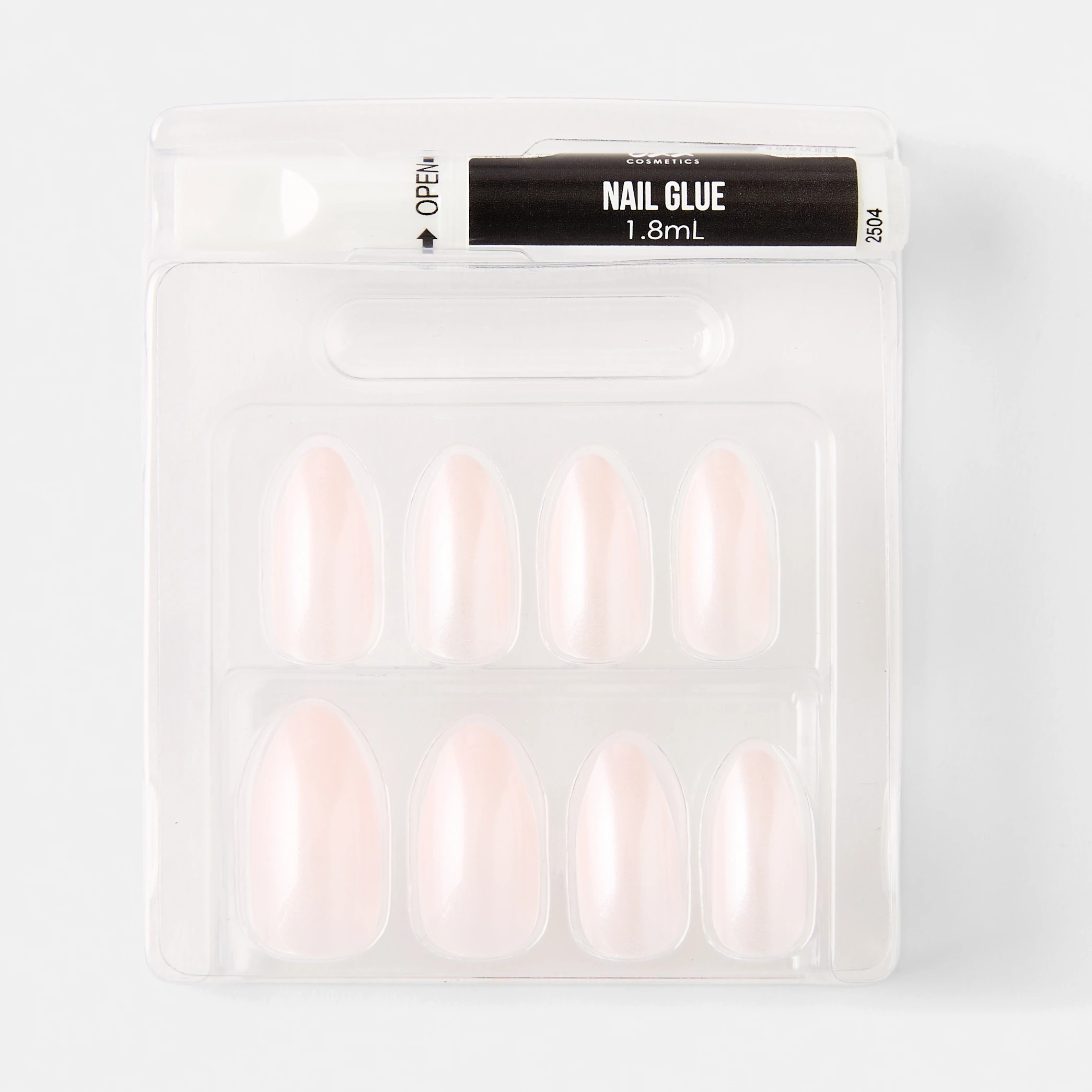 3 OXX Cosmetics 24 Pack Artificial Nails with Adhesive - Stiletto Shape, Light Pink Glaze, 3 of 5