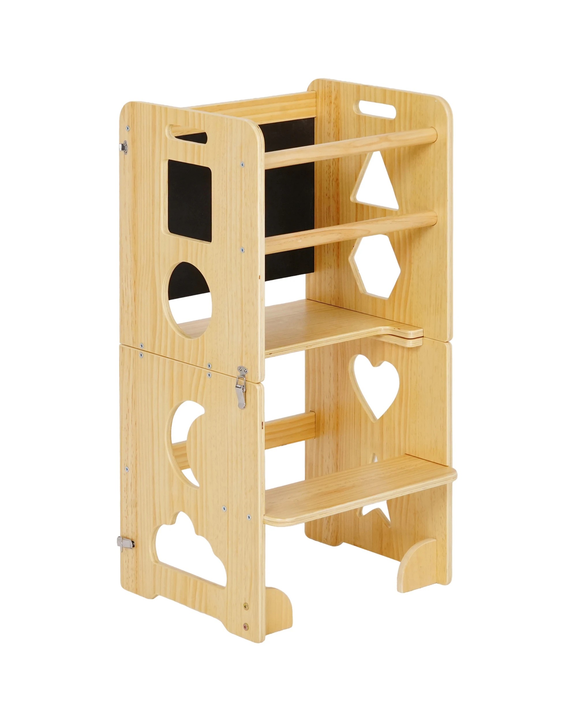 5 Advwin 3-in-1 Toddler Kitchen Step Stool Foldable Learning Tower Wooden, 5 of 10
