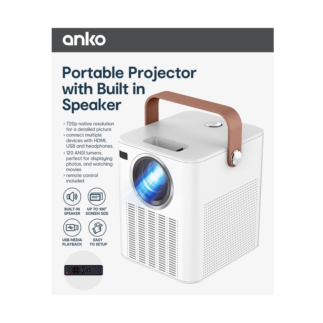 6 Portable 720p Projector with Built in Speaker, 6 of 6