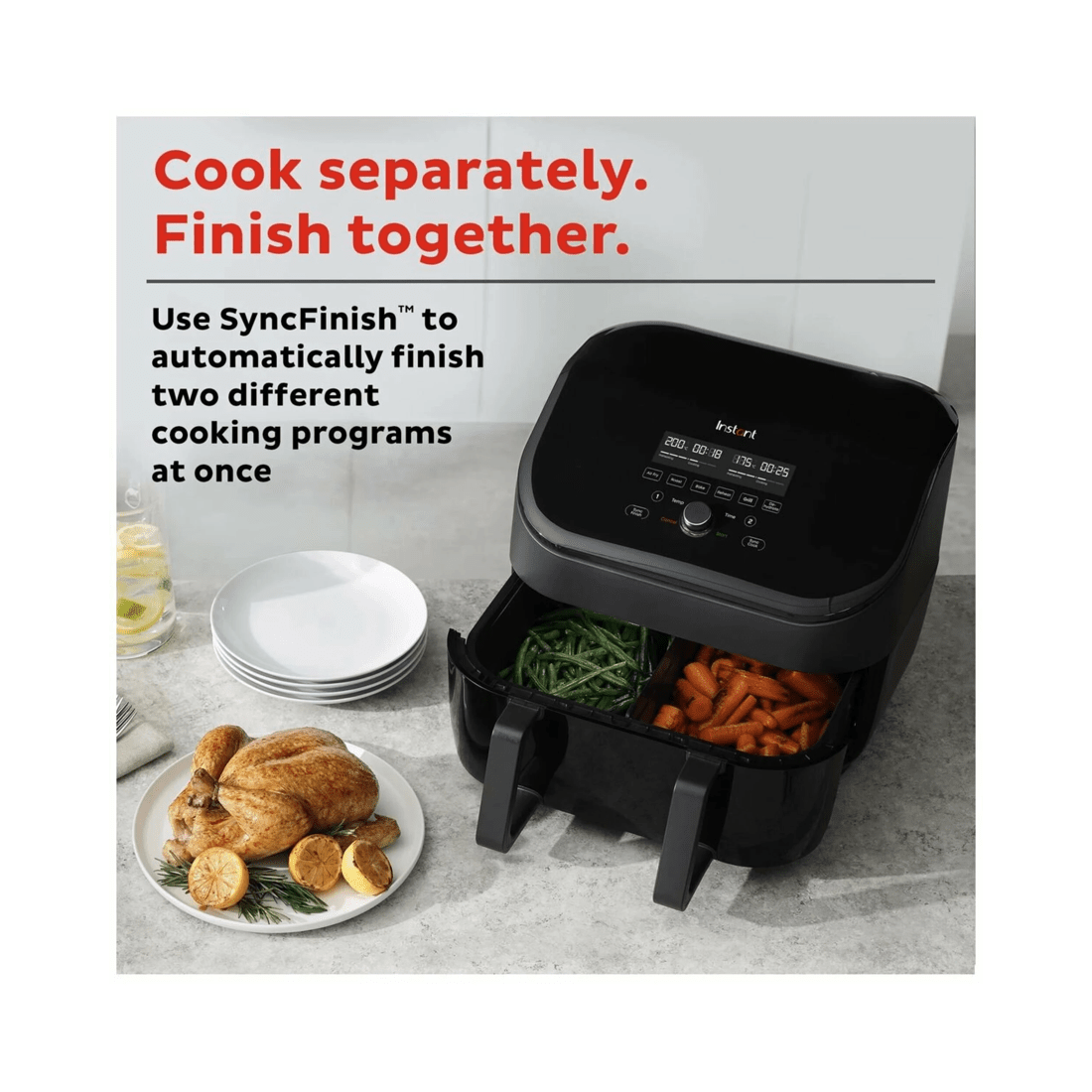 3 Instant Pot Vortex VersaZone 8.5Ltr Air Fryer-Black, 3 of 5