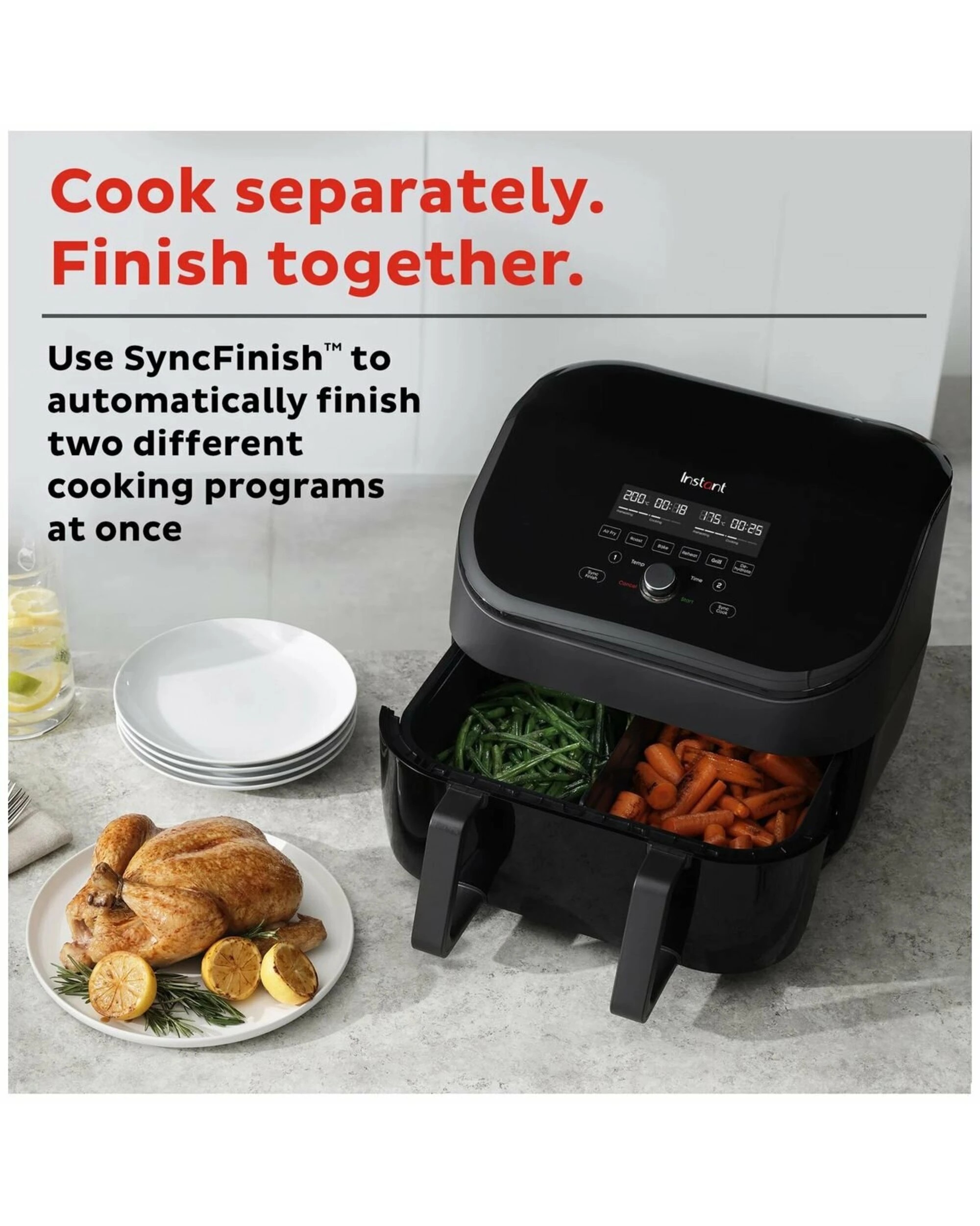 3 Instant Pot Vortex VersaZone 8.5Ltr Air Fryer-Black, 3 of 5