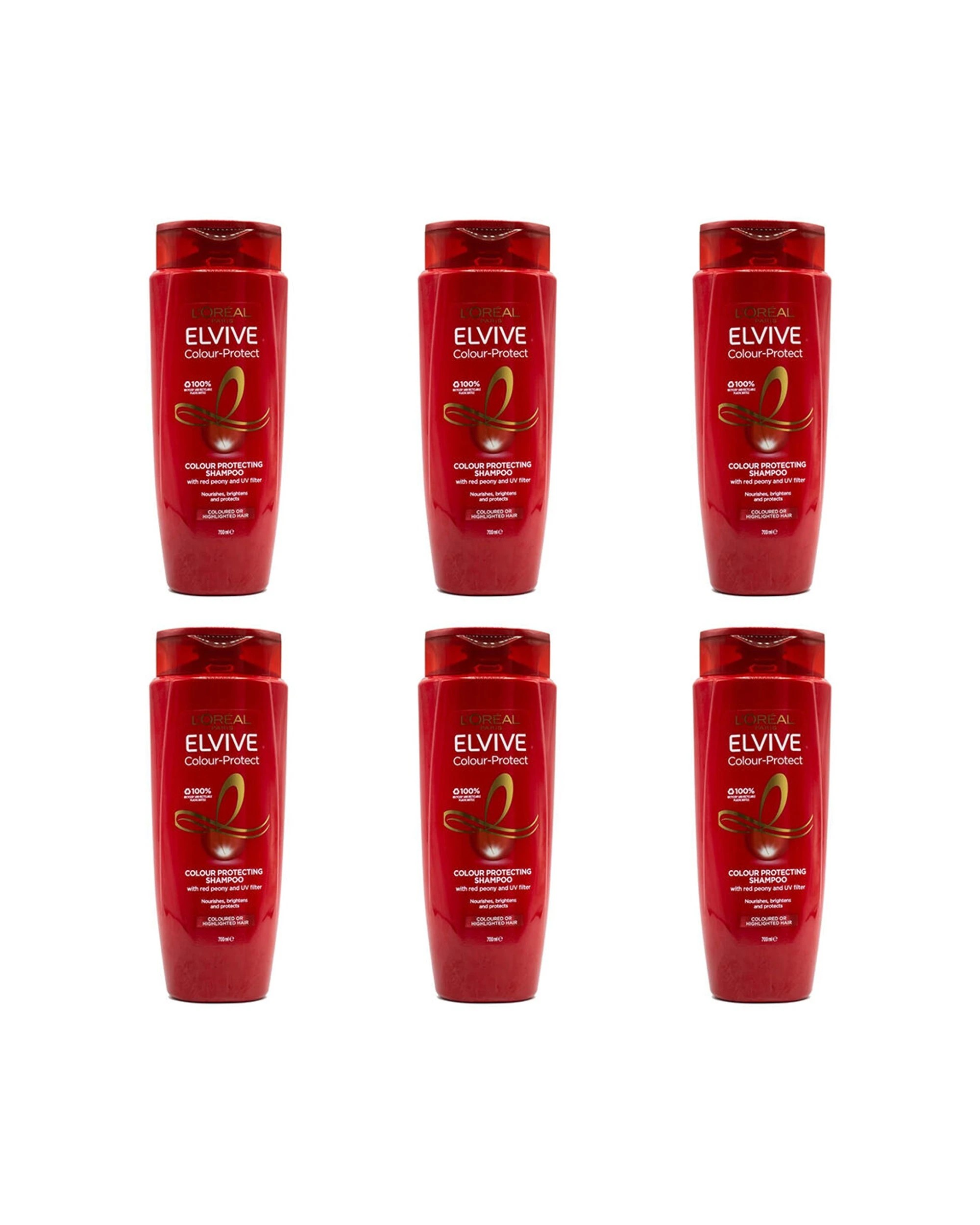1 Loreal 6PK Shampoo Colour Protect For Coloured Or Highlighted Hair 700ml - Red, 1 of 3