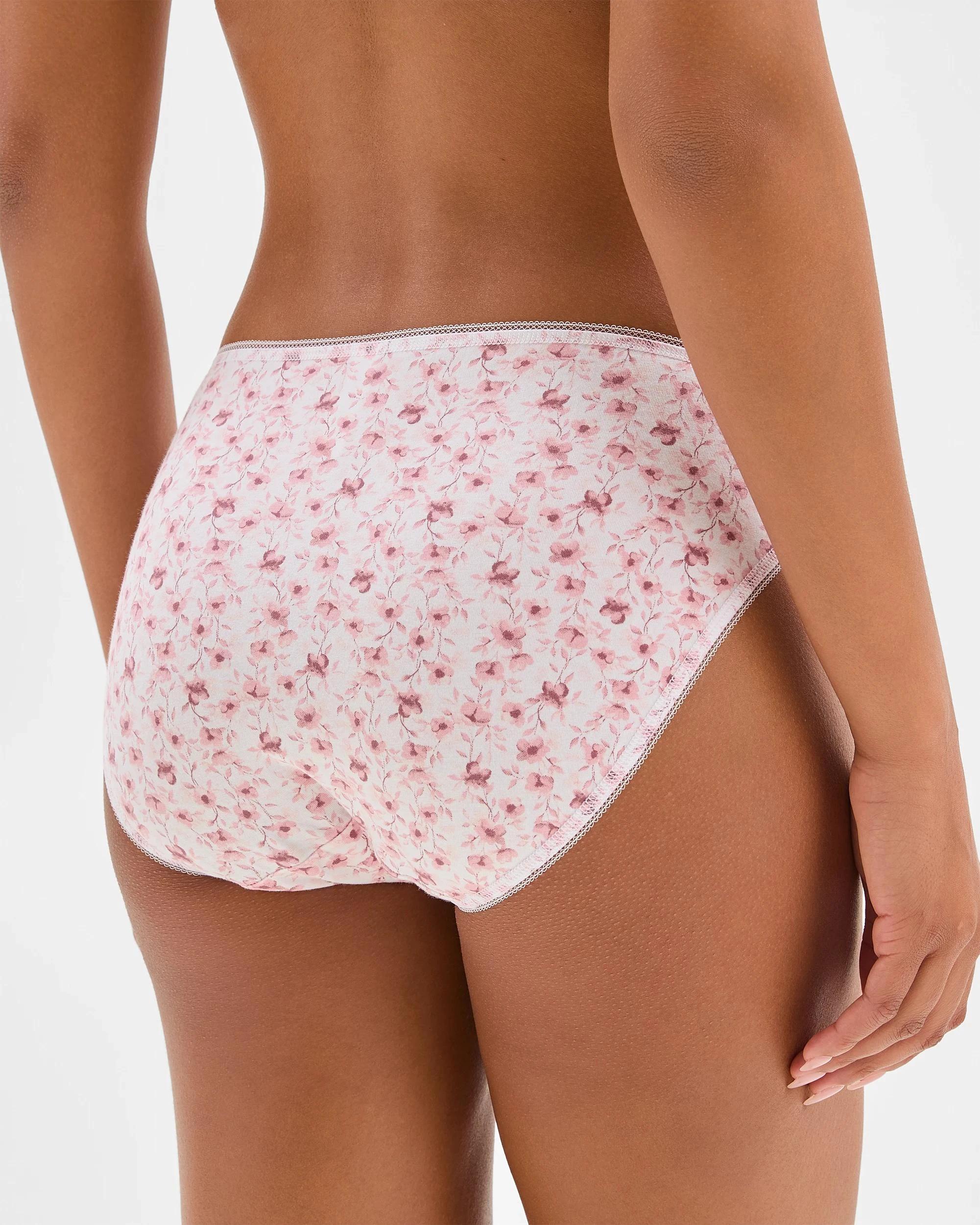 4 Target Women's Cotton/Elastane Bikini Briefs 5 Pack MULTI/WATER COLOUR FLORAL, 4 of 5