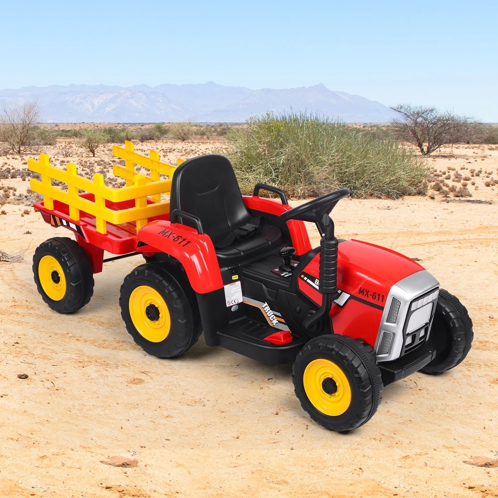 9 Alfordson Kids Ride On Car Tractor 12V Electric Toy Vehicle Child Toddlers - Red, 9 of 10