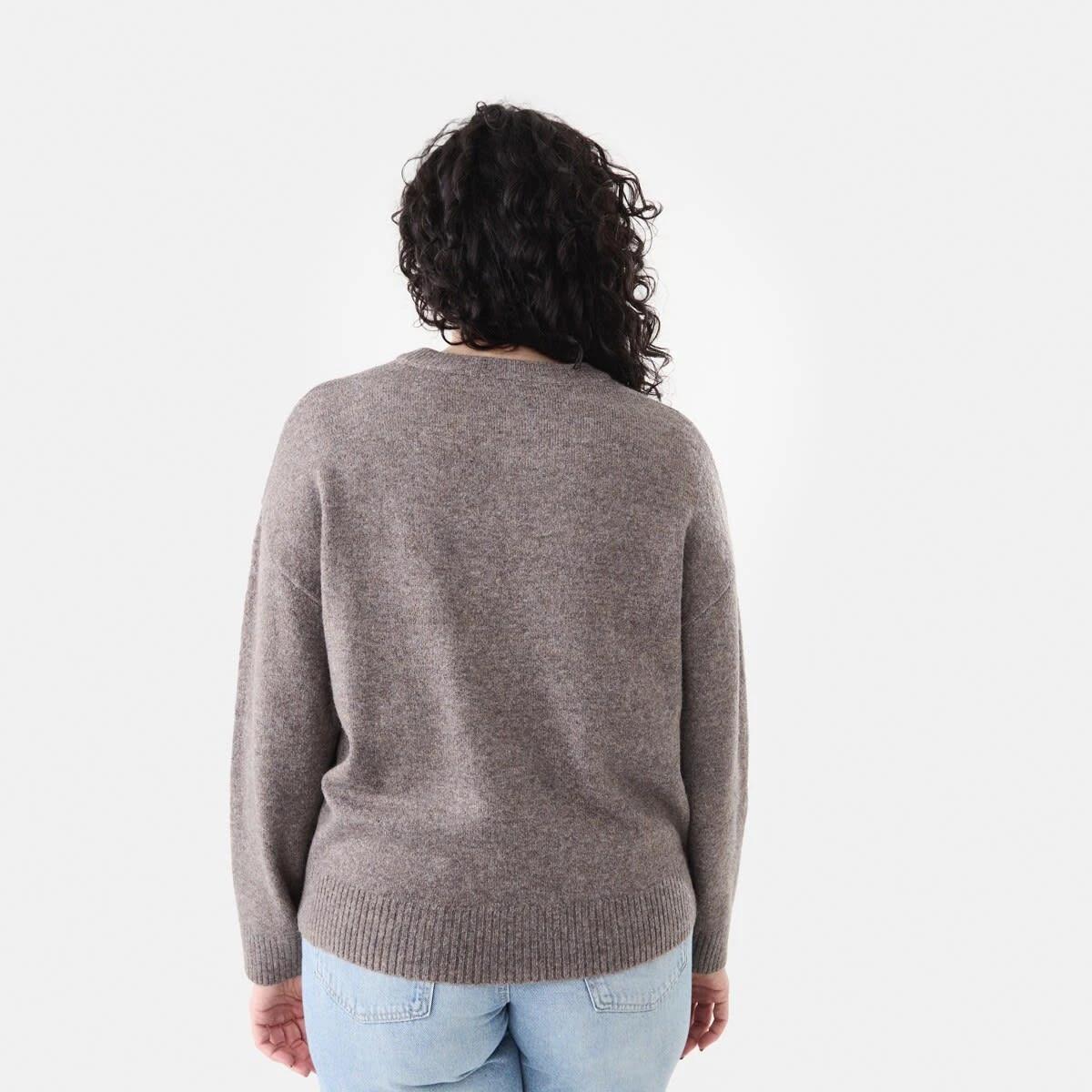 3 Relaxed Jumper Taupe Mrl, 3 of 5