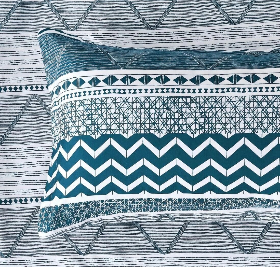 3 CleverPolly Printed Microfibre Reversible Quilt Cover Set - Jasper - Super King Bed, 3 of 6