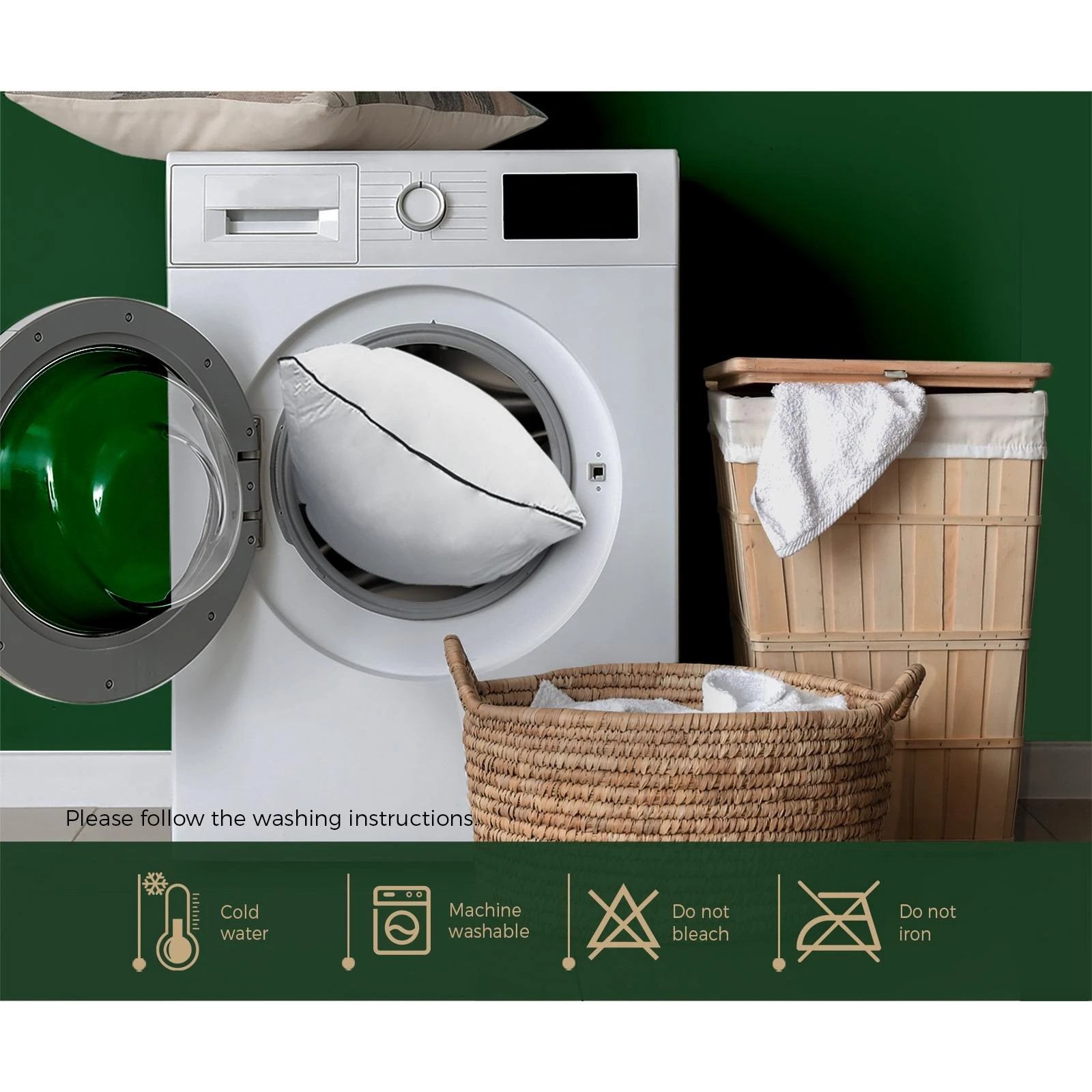 10 Bedra Bedding 4X Microfibre Pillow Cotton - White, 10 of 10