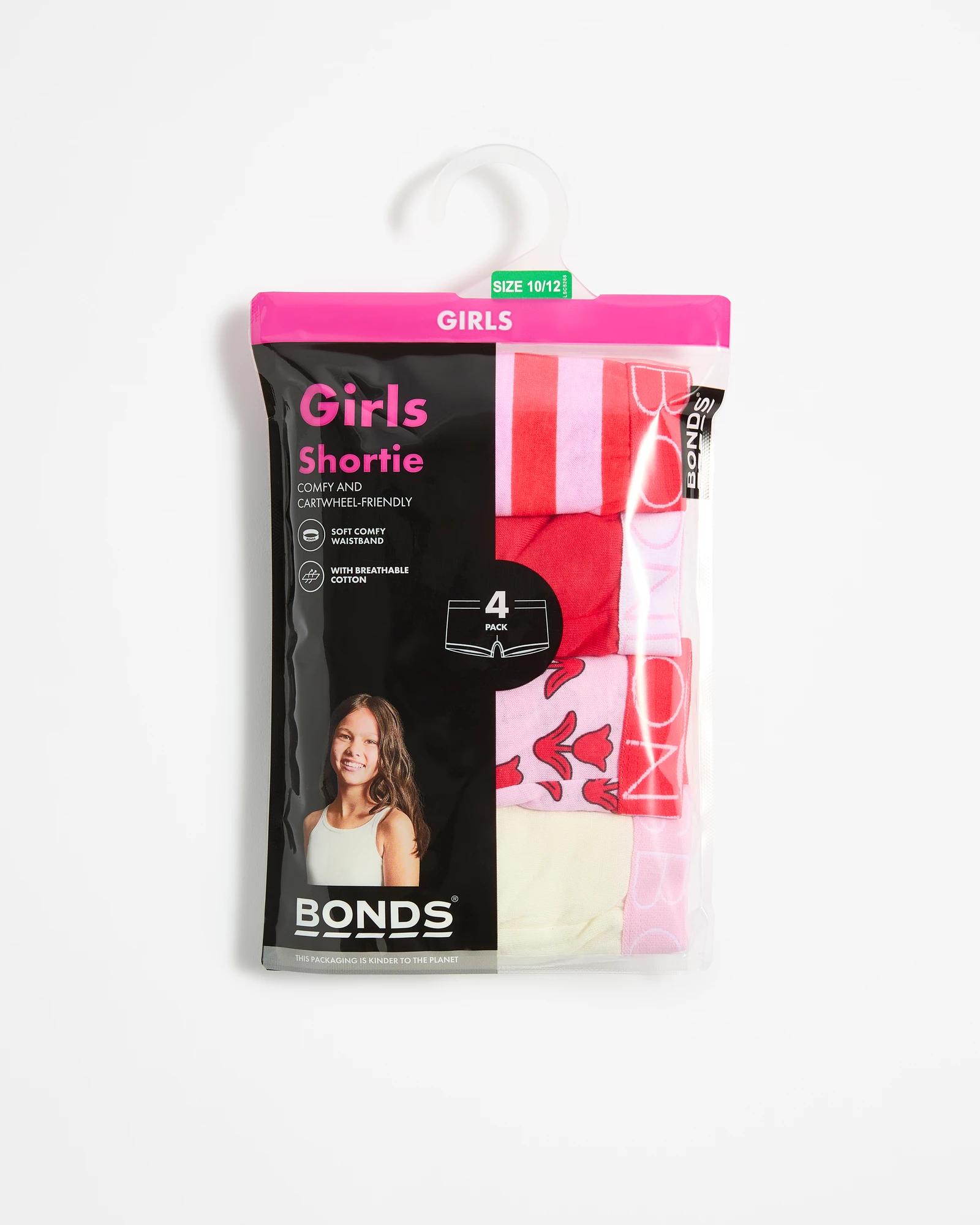 2 Older Girls 4 Pack Shortie - Bonds GUMBALL PINK STRIPE, 2 of 2