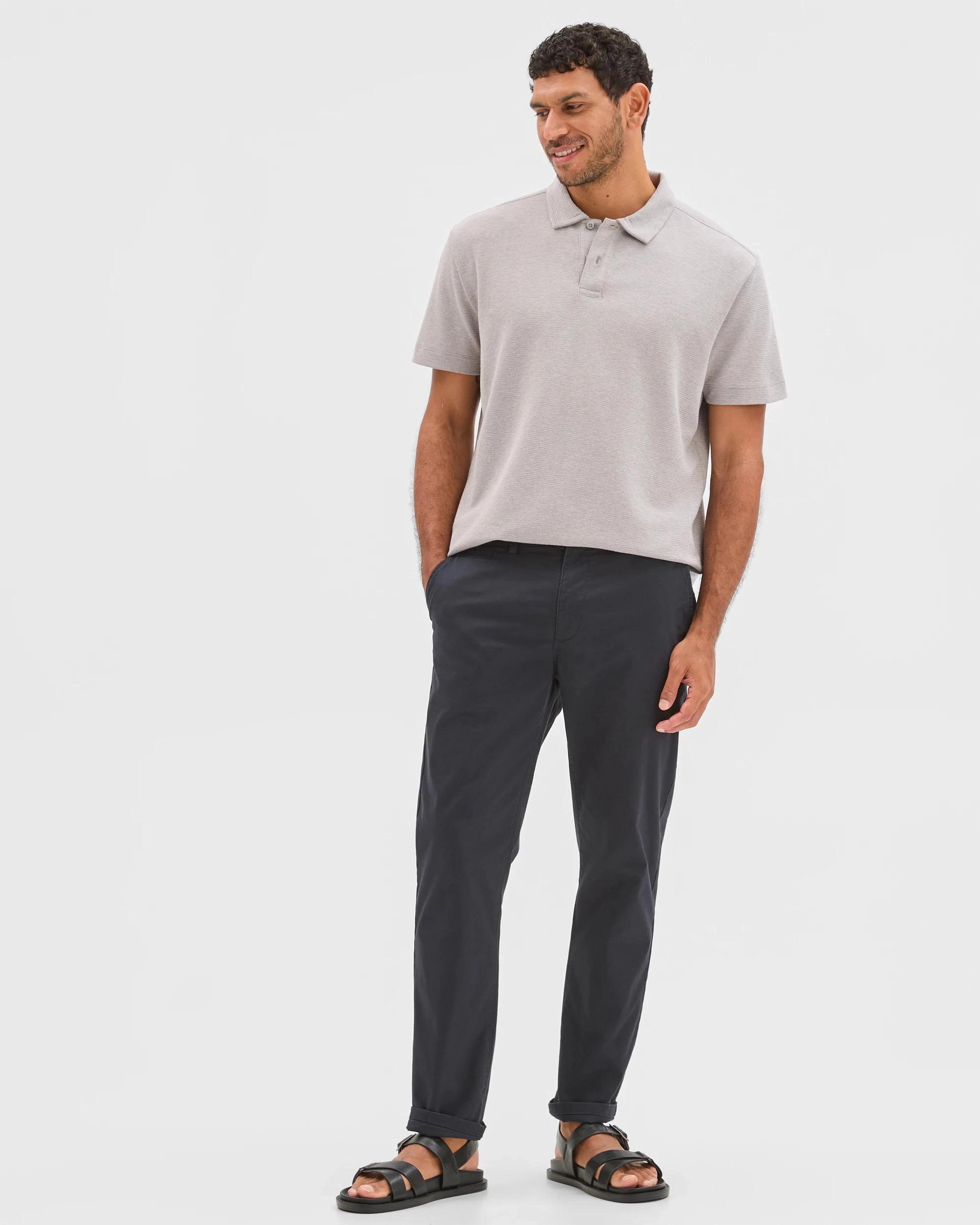 4 Target Australian Cotton Textured Fashion Polo Top LIGHT GREY, 4 of 5