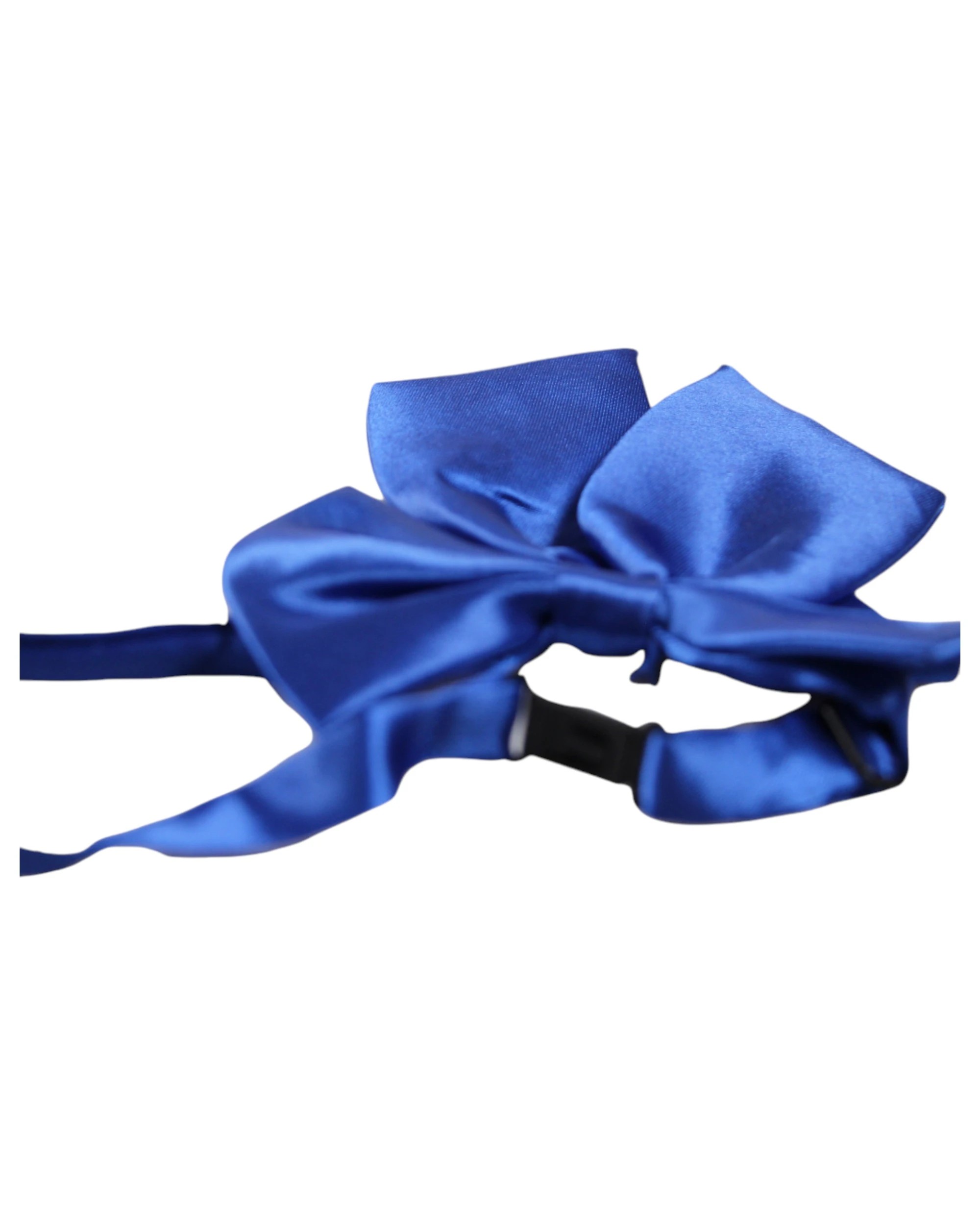 2 Zasel Womens Plain Shirt Collar Bow Tie - Blue, 2 of 3