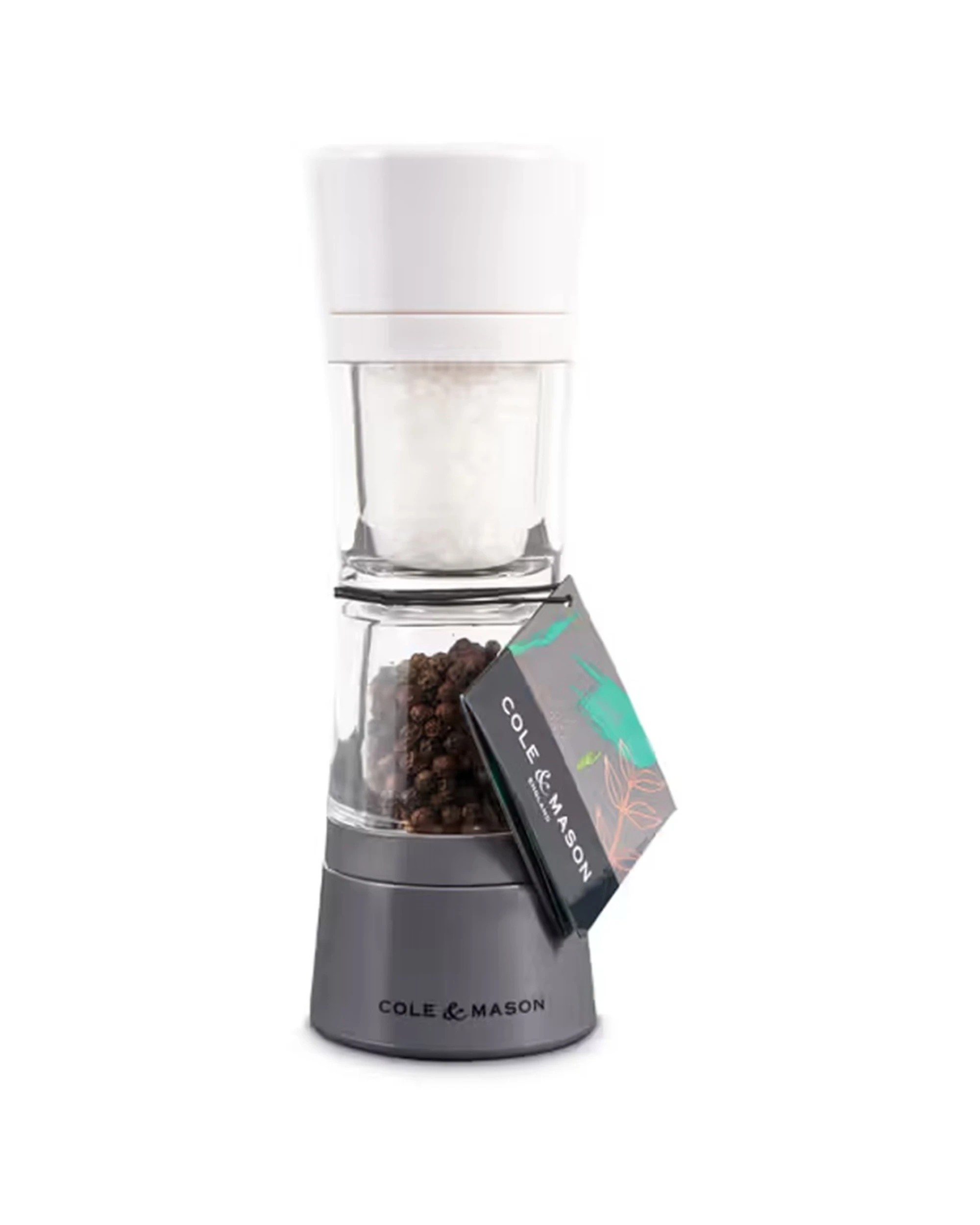 1 Cole & Mason Lincoln Salt & Pepper Duo Mill Dual Ceramic Grinding Mechanisms 19cm - Multi, 1 of 1
