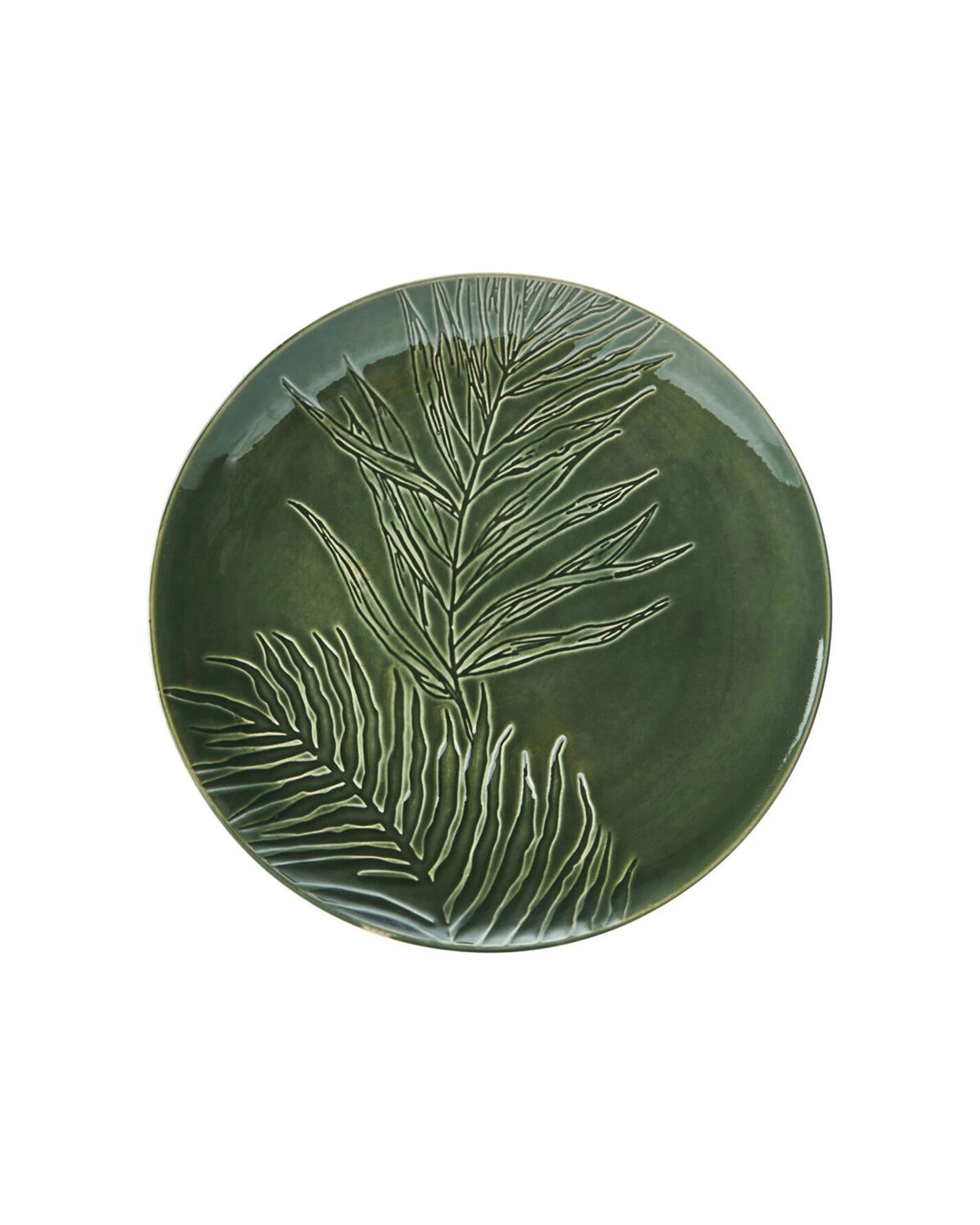 1 Mikasa Jardin Stoneware Round Serving Platter 35.5cm - Green, 1 of 6