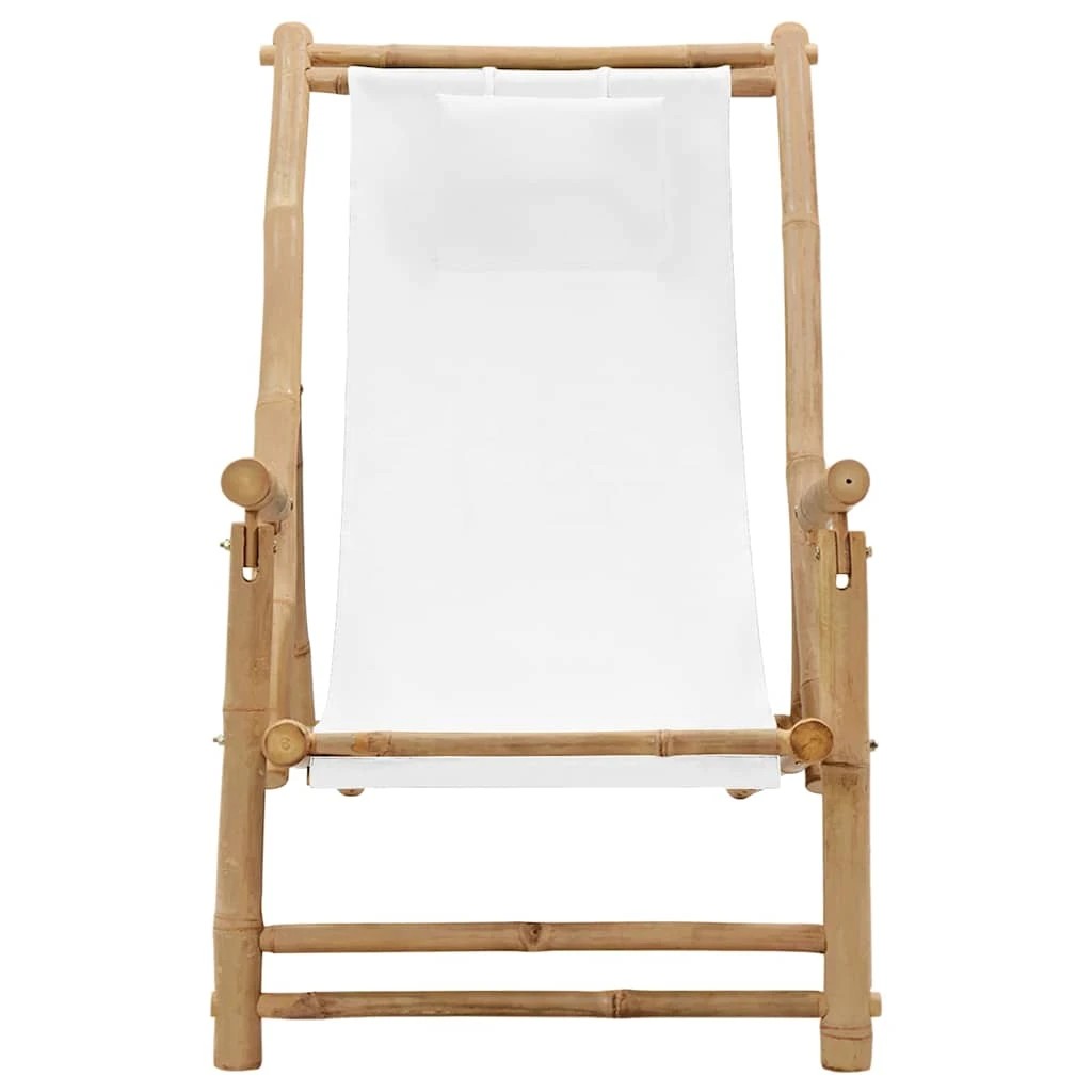 2 vidaXL deck chair Foldable - White, 2 of 8