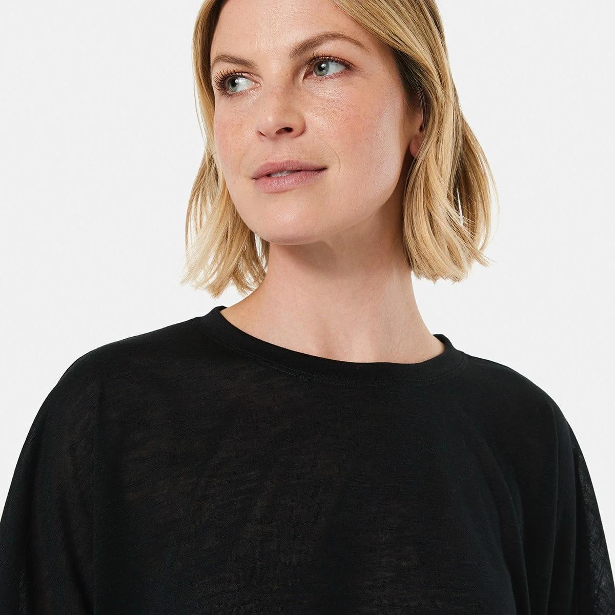 4 Active Womens Relax Sleeve T-shirt BLACK, 4 of 5