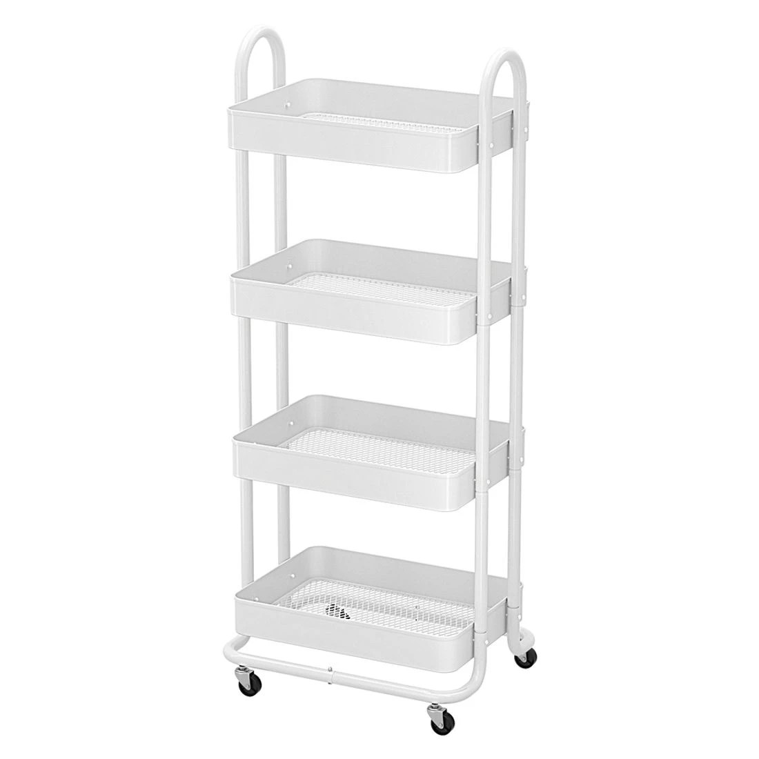 4 Artiss Storage Trolley Kitchen Cart 4 Tiers - White, 4 of 5