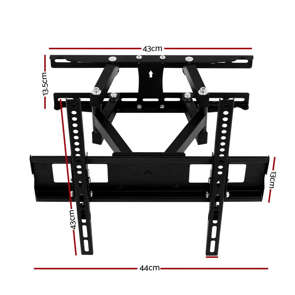 2 Artiss TV Wall Mount Bracket for 23"-55" LED LCD Full Motion Dual Strong Arms - Black, 2 of 5