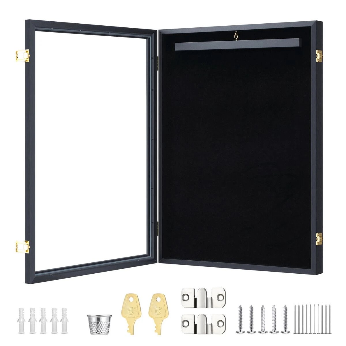 5 AUSWAY Jersey Shadow Box Frame Sports Memorabilia Display Case Wall Mounting, 5 of 5