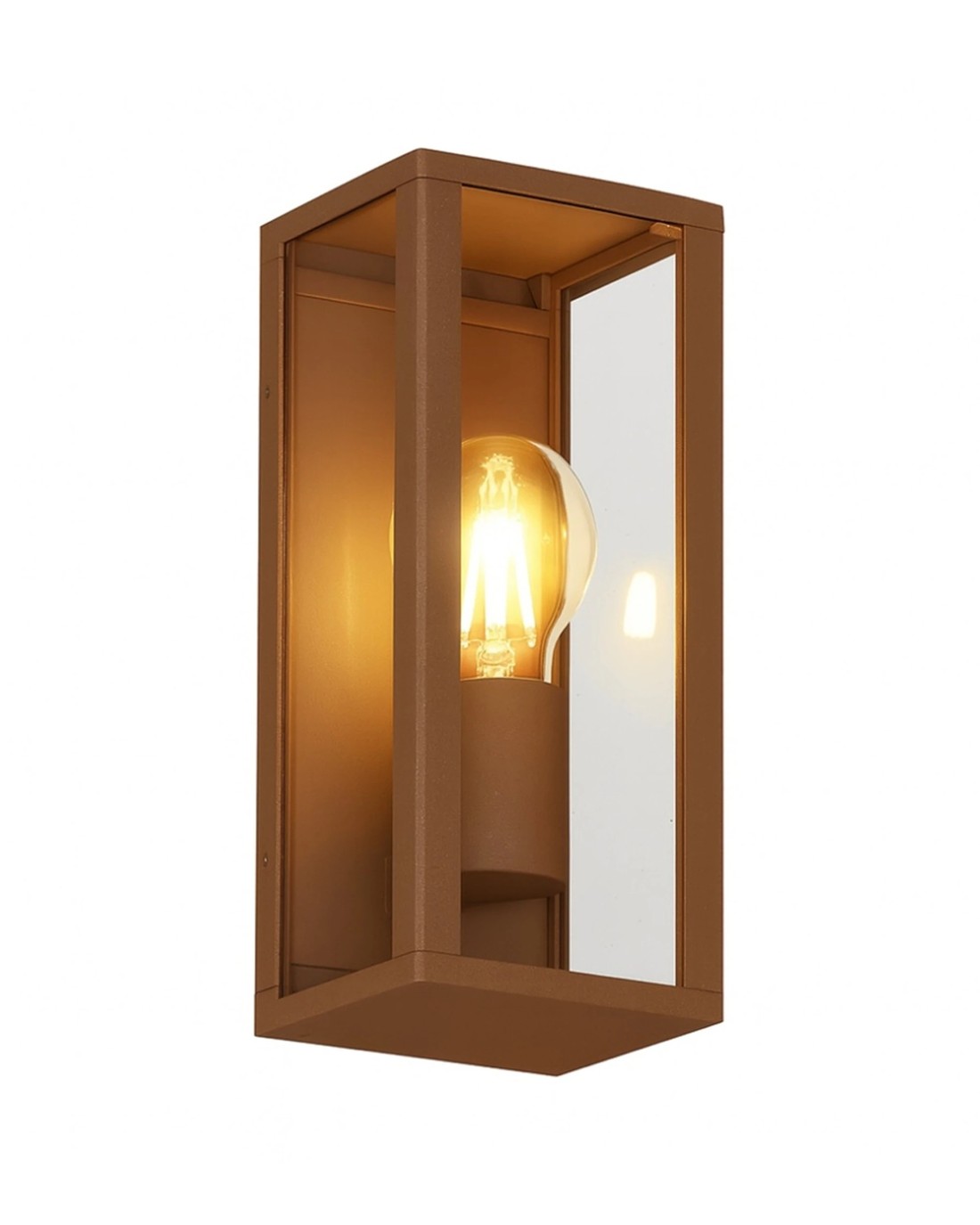 Lexi Lighting Zyra Outdoor Wall Light Glass IP44 Rusty - Brown - Kmart