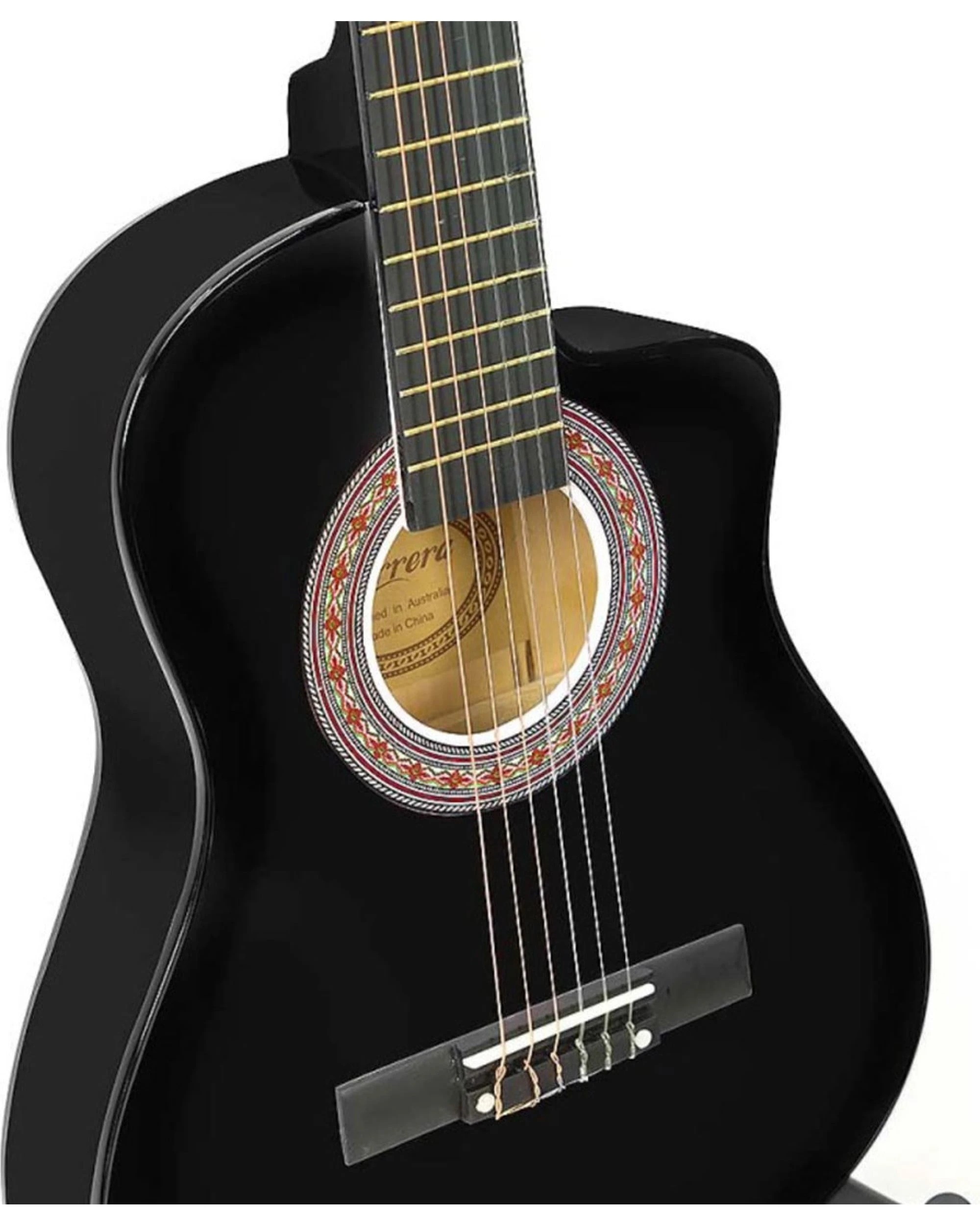 3 Karrera Childrens Acoustic Cutaway Wooden Strings Guitar Ideal Kids Gift Half Size Musical Instrument, 3 of 5