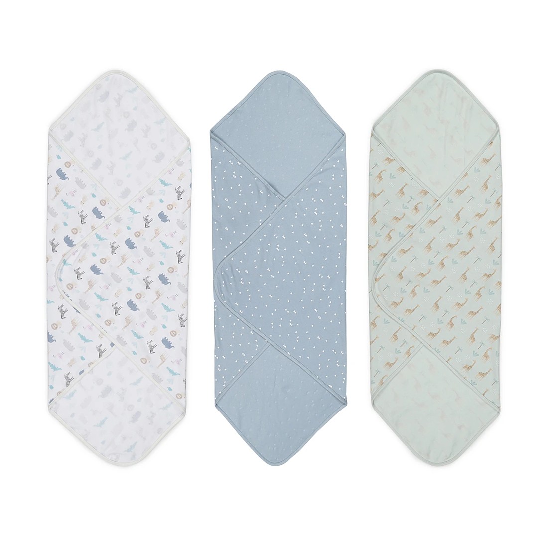 2 3 Pack Organic Cotton Interlock Wraps - Safari, 2 of 6