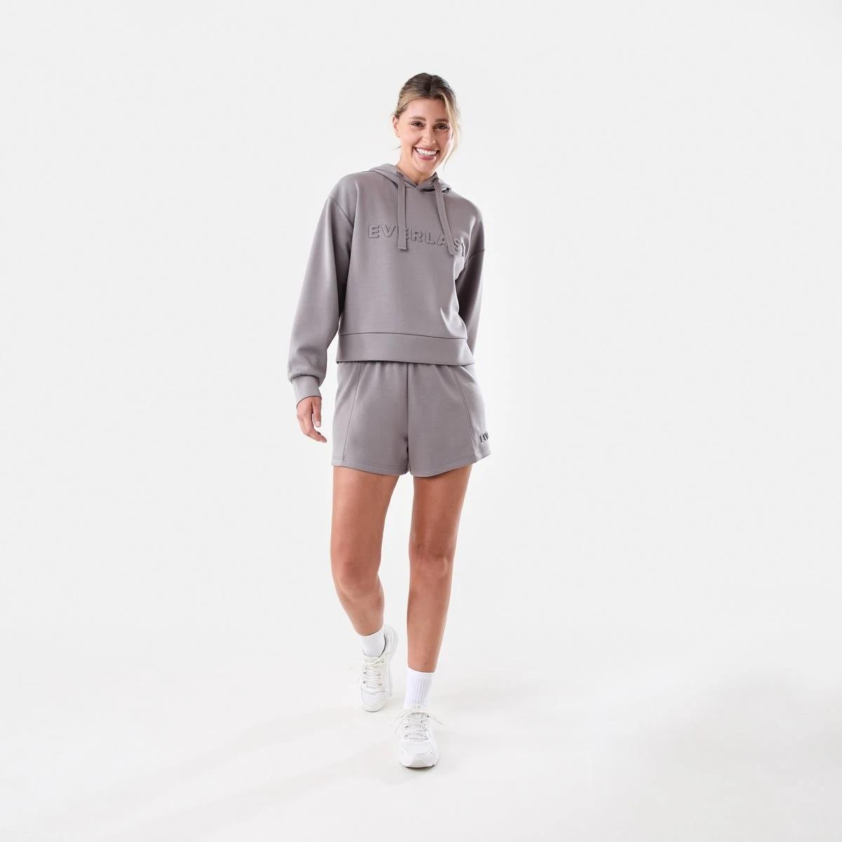 7 Everlast Womens Scuba Hoodie Deep Taupe, 7 of 7