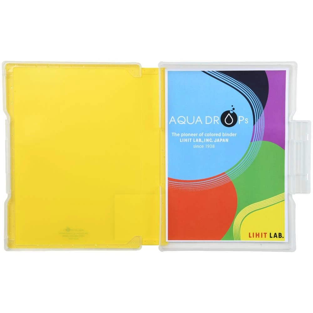 3 Aqua Drops Document Case Slim A4 Vivid Yellow, 3 of 3