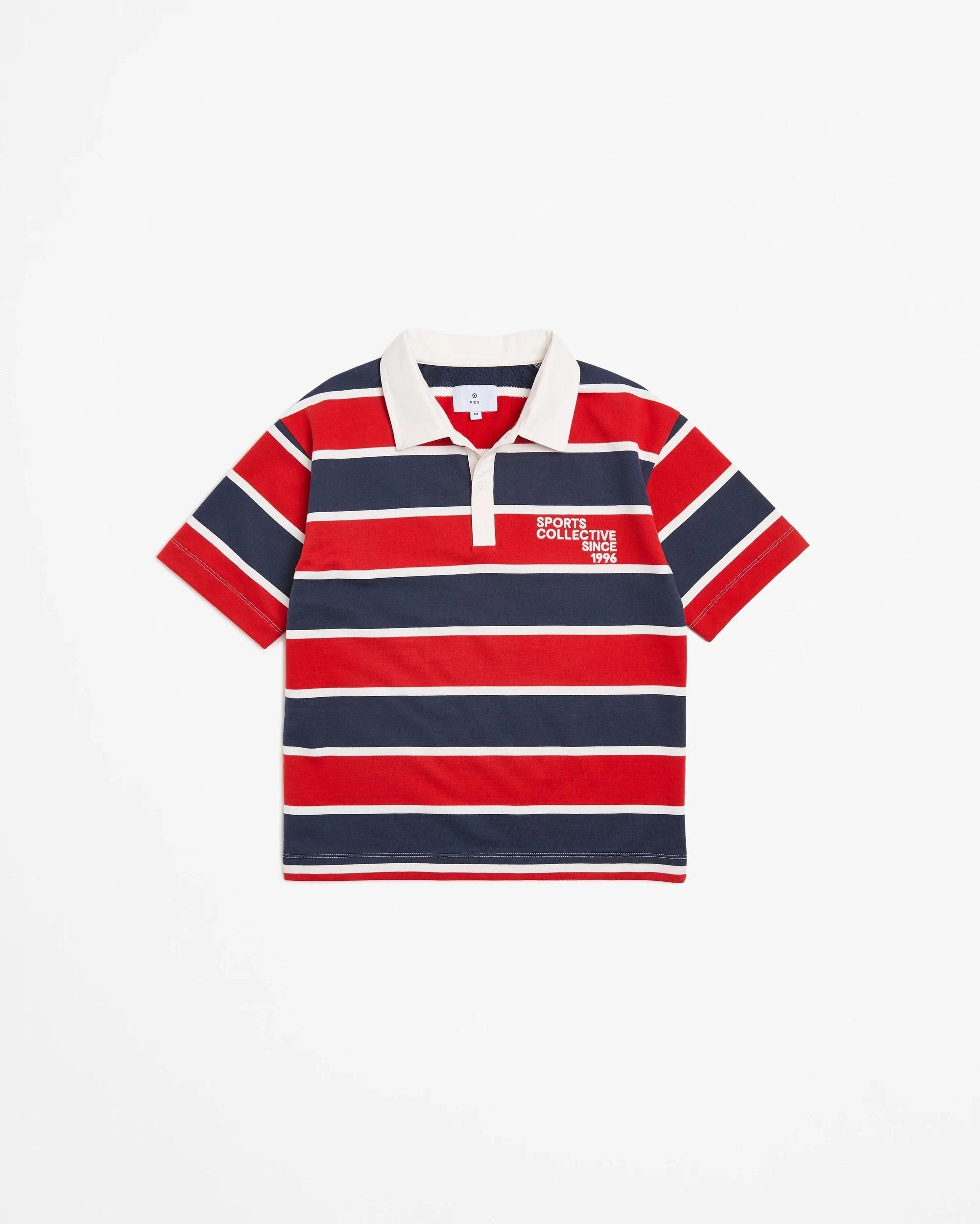 4 Target Short Sleeve Rugby Top RED, 4 of 5