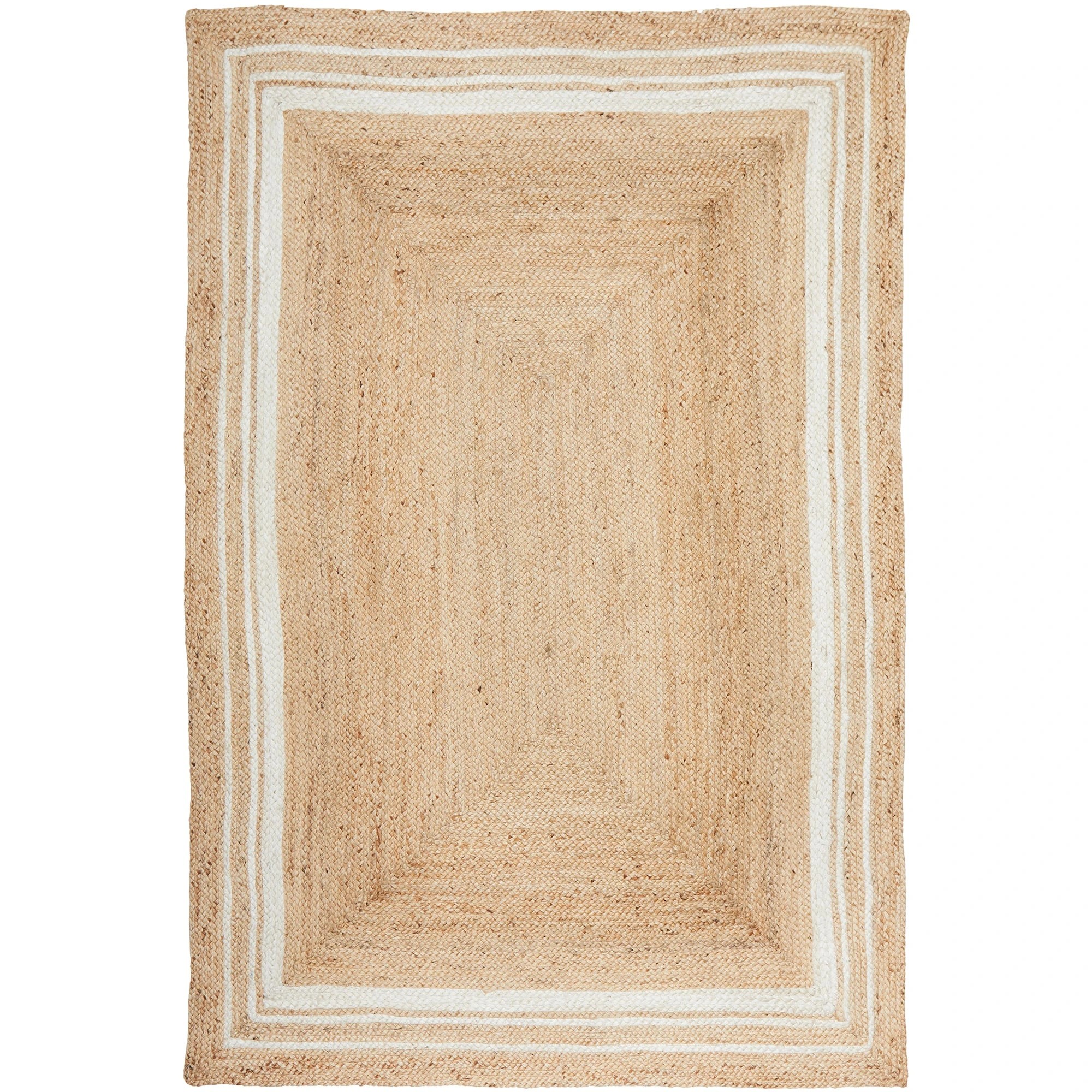 1 Common Ground Rugs Drift 111 220x150cm - Medium Jute Rug - Natural, 1 of 10