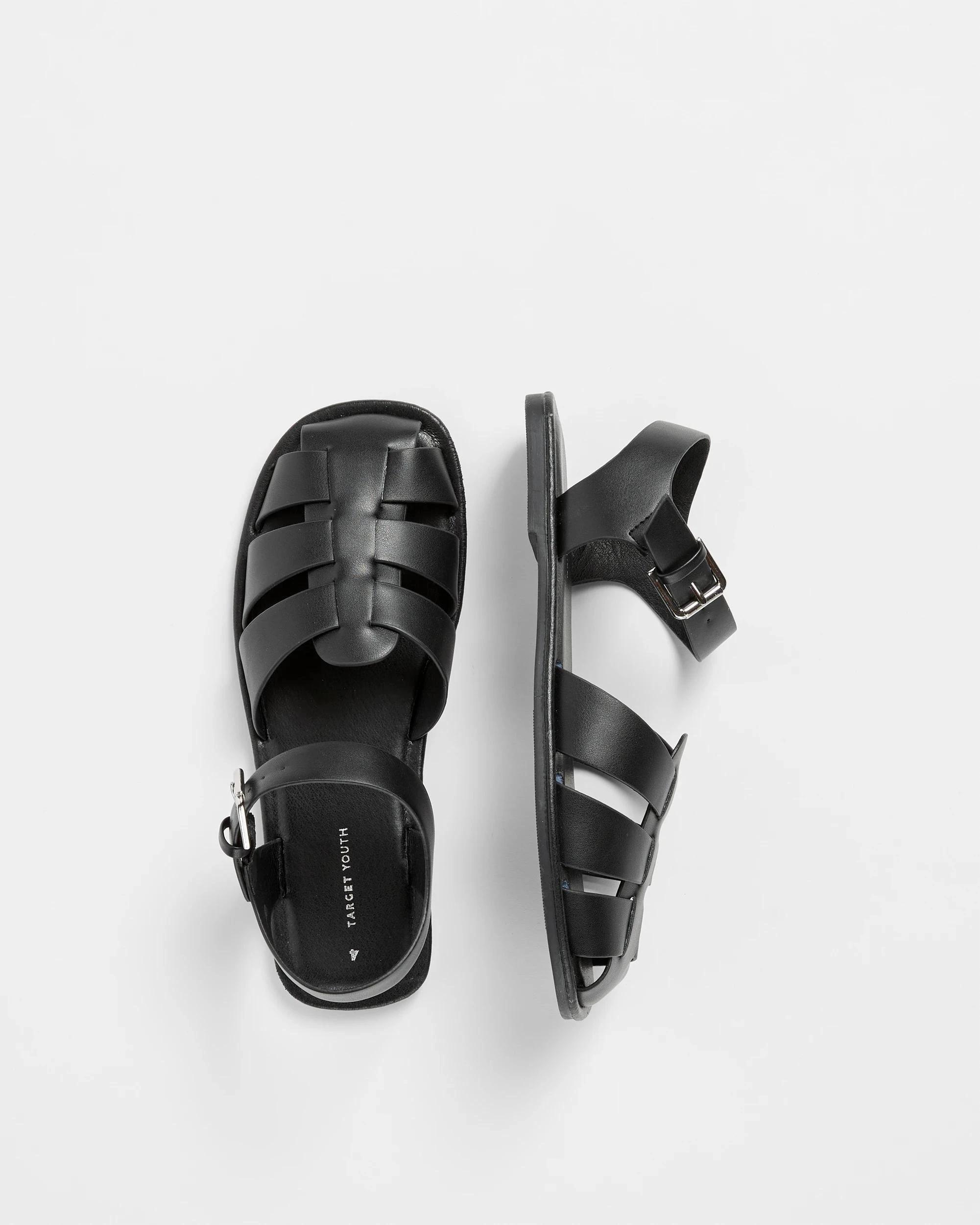 2 Target Girls Senior Gladiator Sandal BLACK, 2 of 3