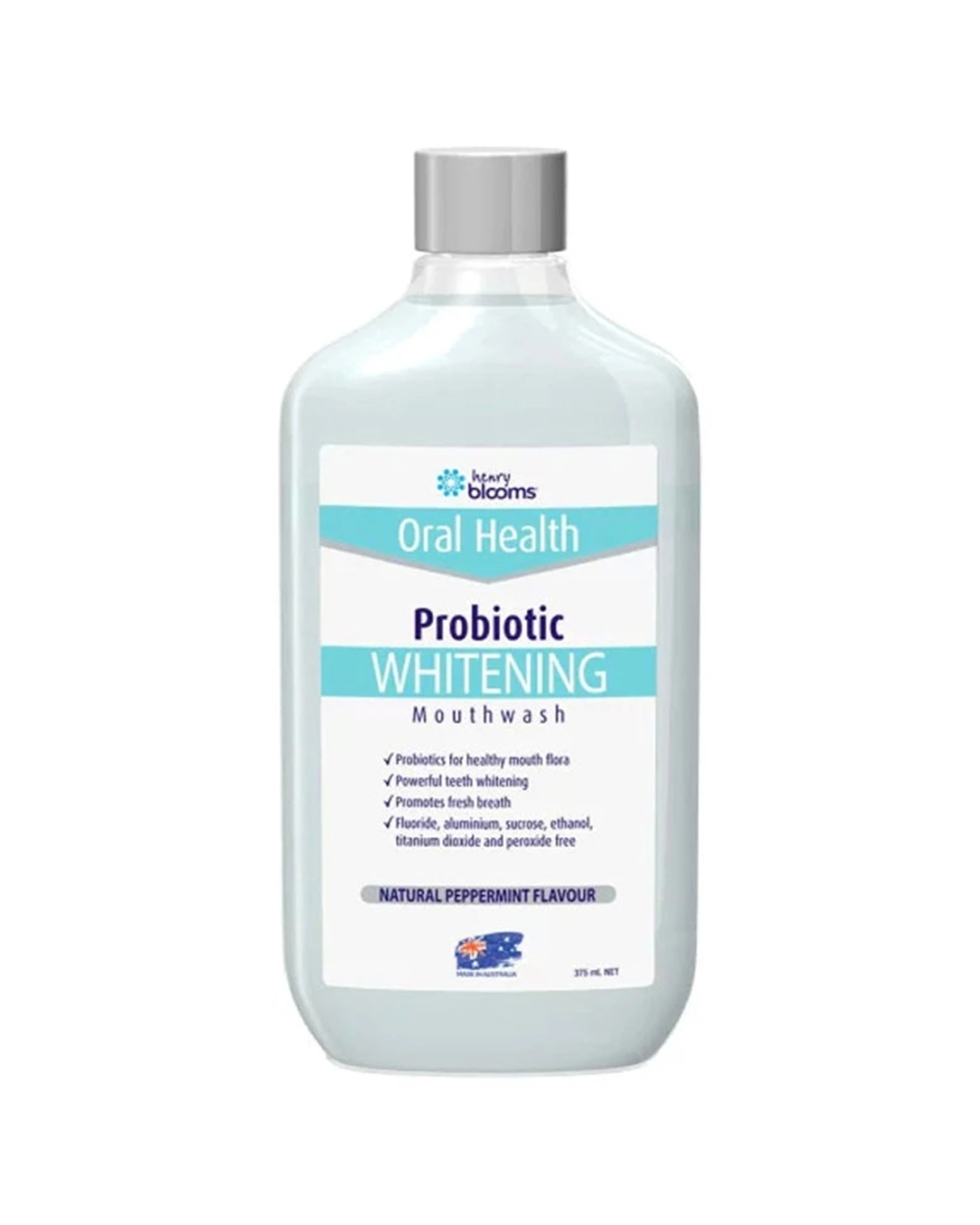 1 Henry Blooms Probiotic Whitening Mouthwash 375ml, 1 of 1
