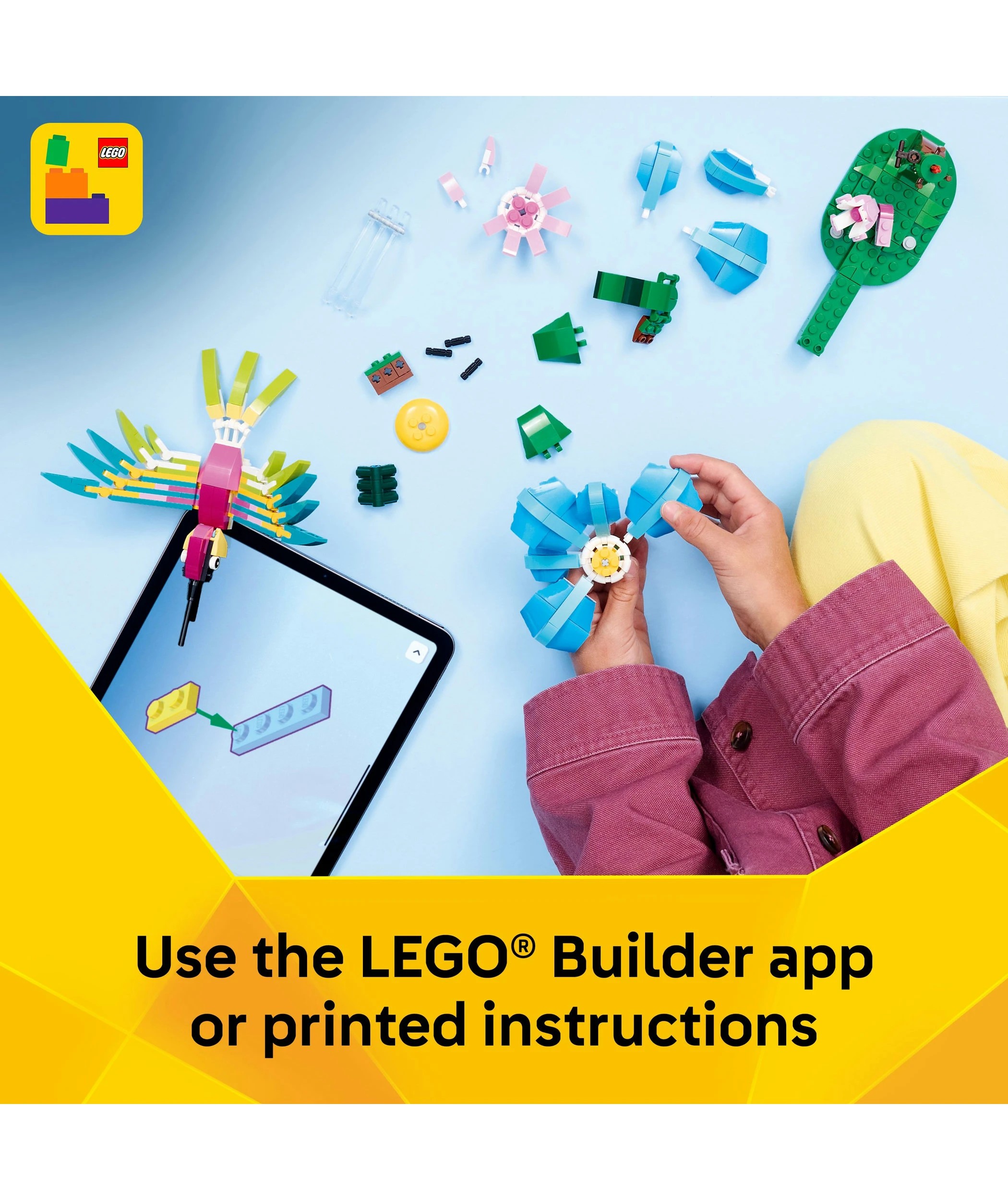 7 LEGO Creator 3 in 1 Wild Animals: Colourful Hummingbird 31384, 7 of 10