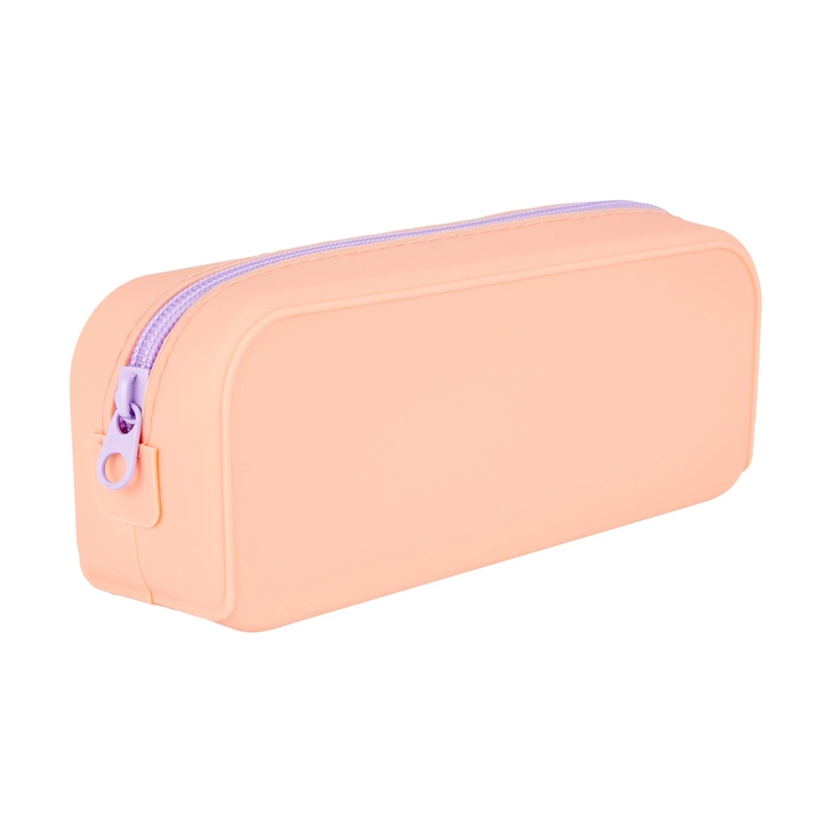 3 Silicone Barrel Pencil Case - Peach, 3 of 8