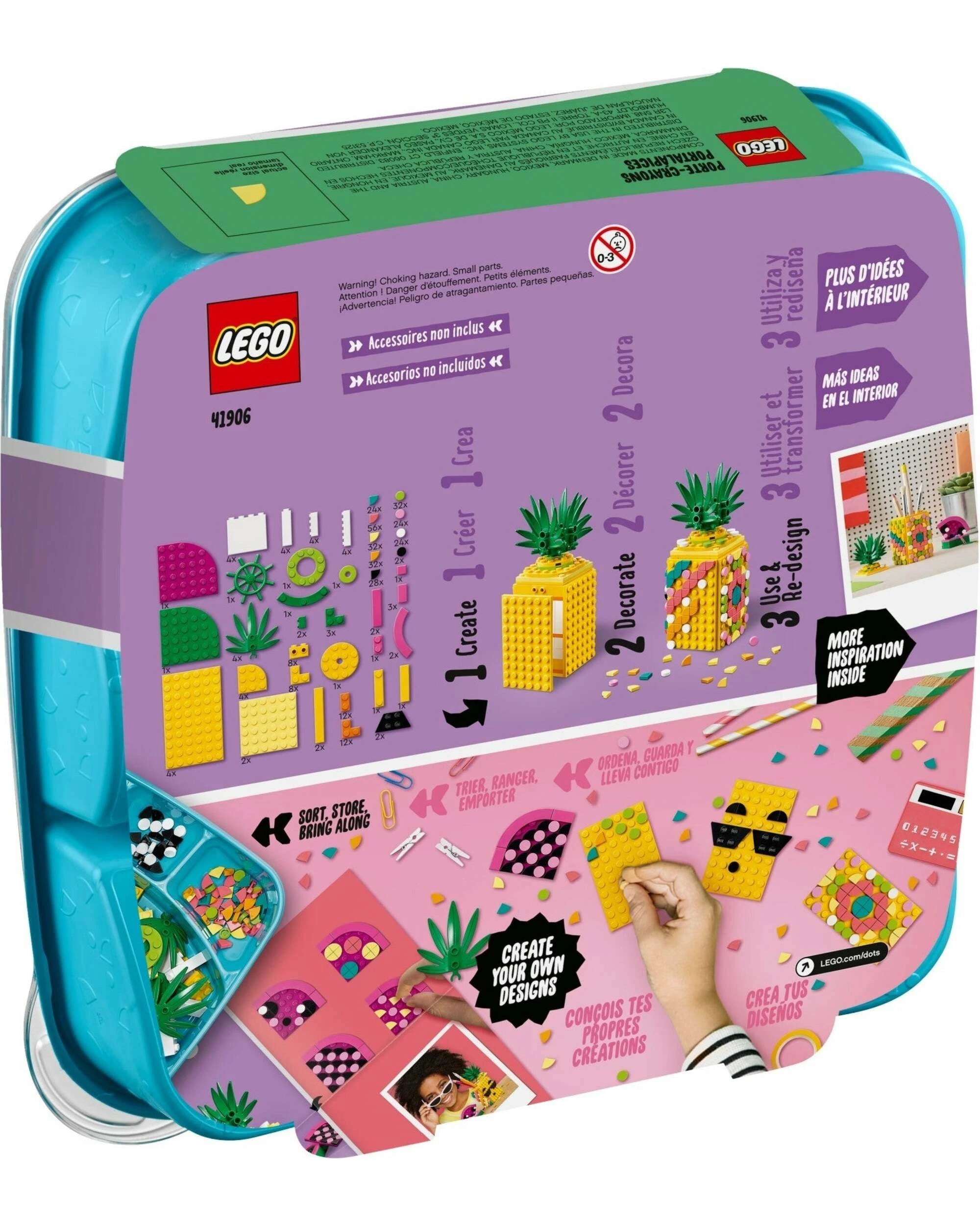 3 Lego DOTS 41906 Pineapple Pencil Holder, 3 of 3